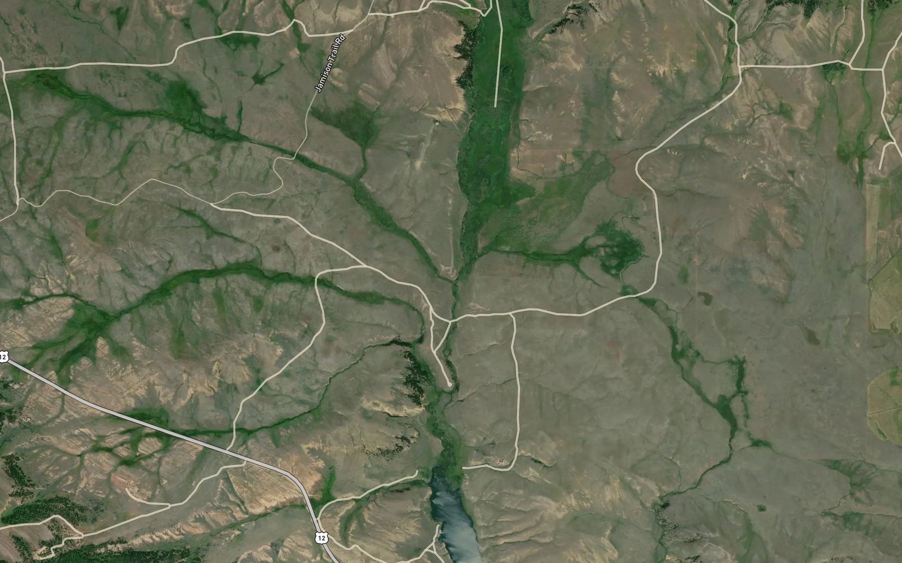Satellite map of the Copper Creek