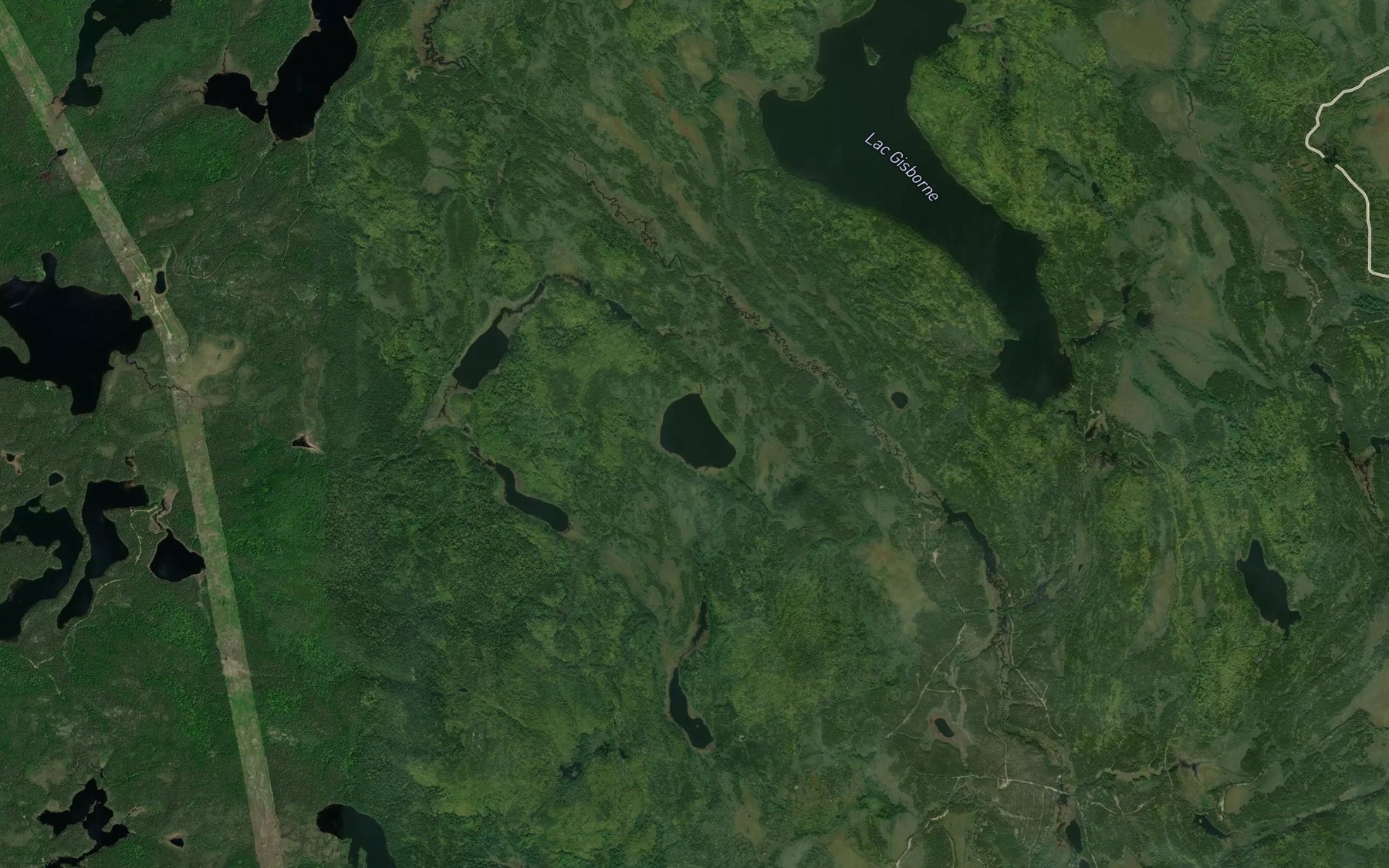 Satellite map of the Lac des Hirondelles