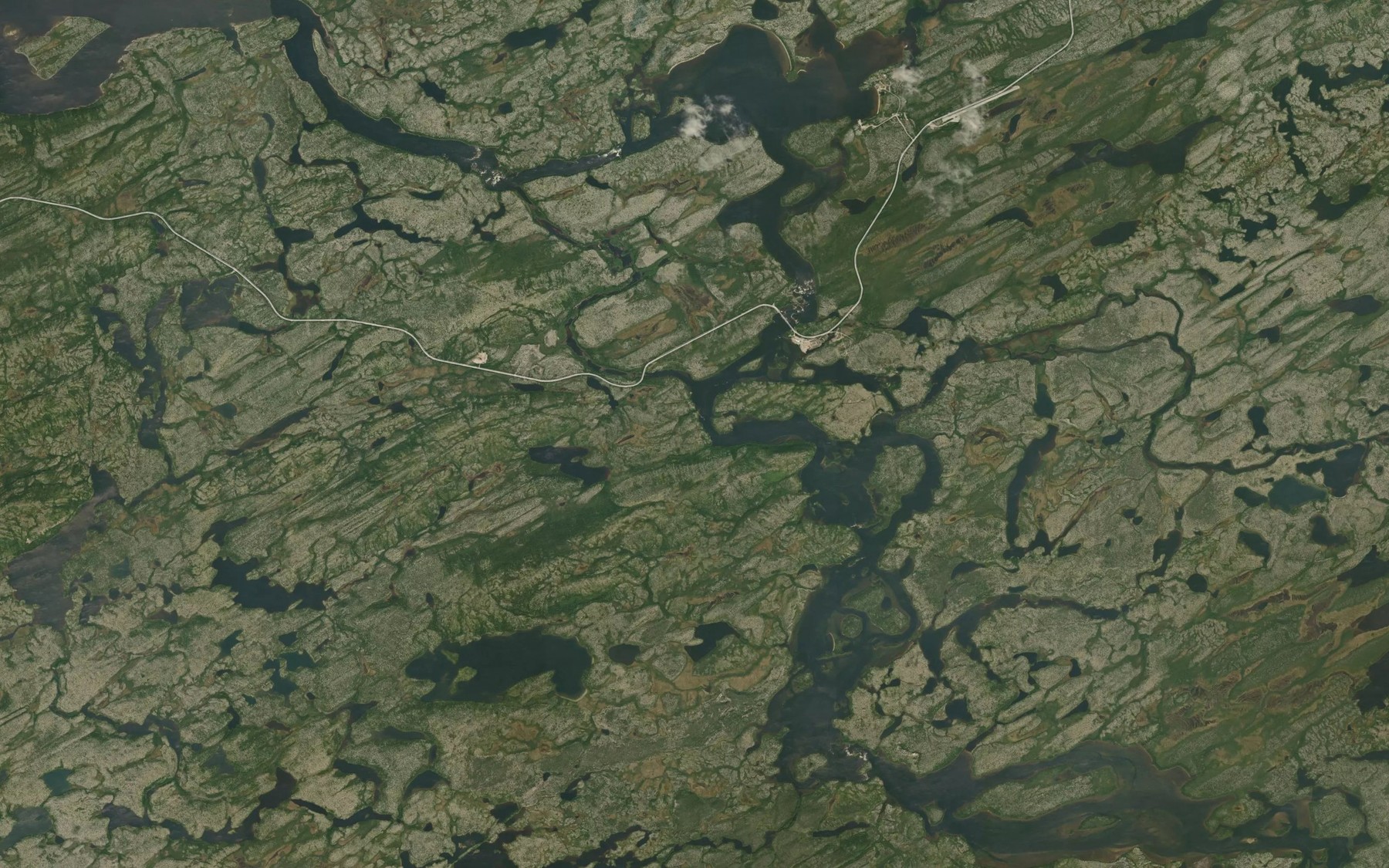 Satellite map of the Lac Polaris