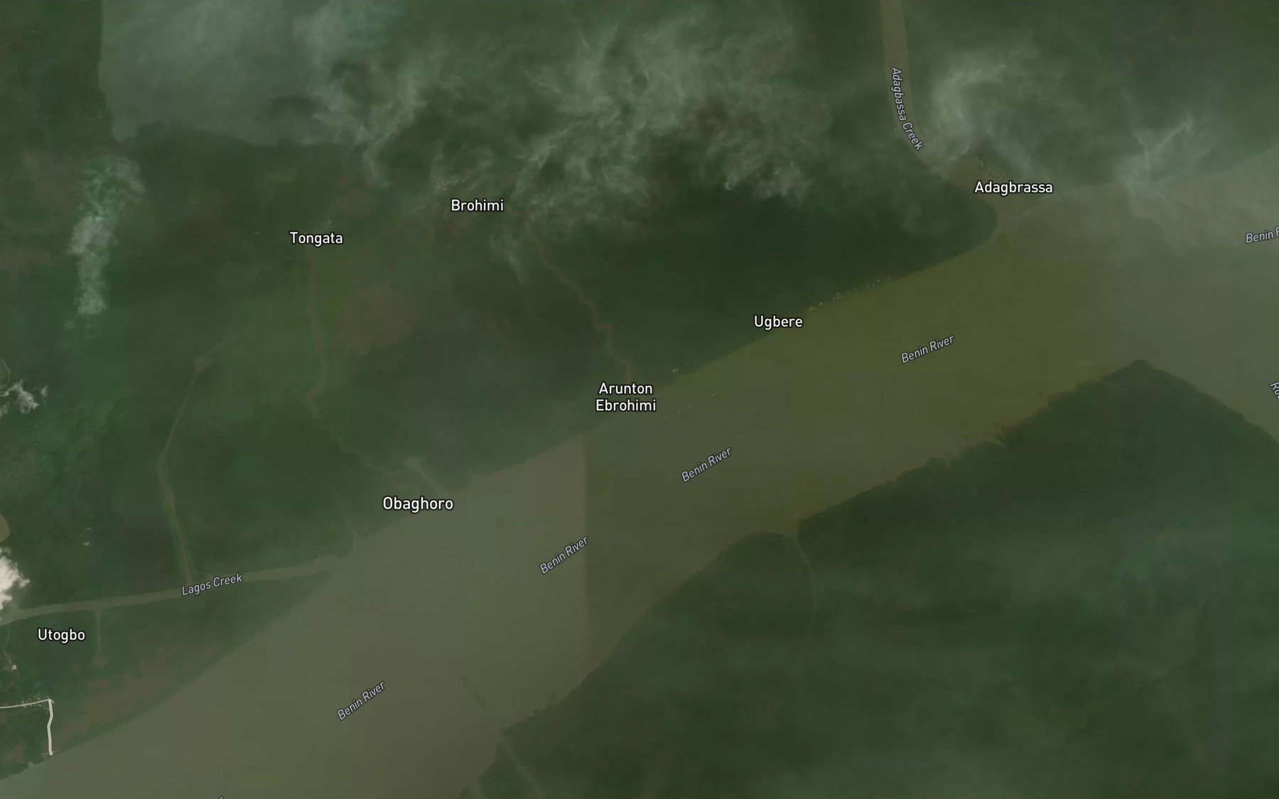 Satellite map of the Ebrohimi Creek