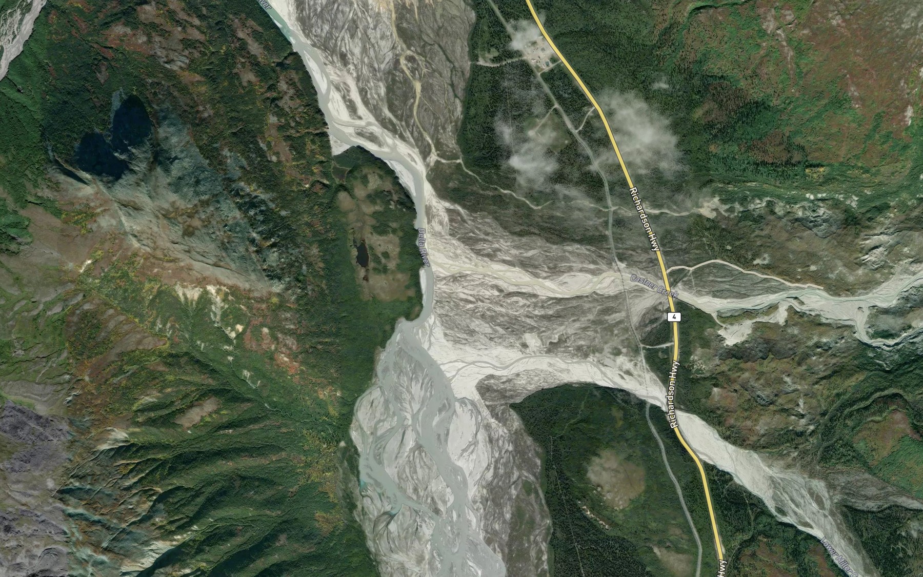 Satellite map of the Lower Miller Creek
