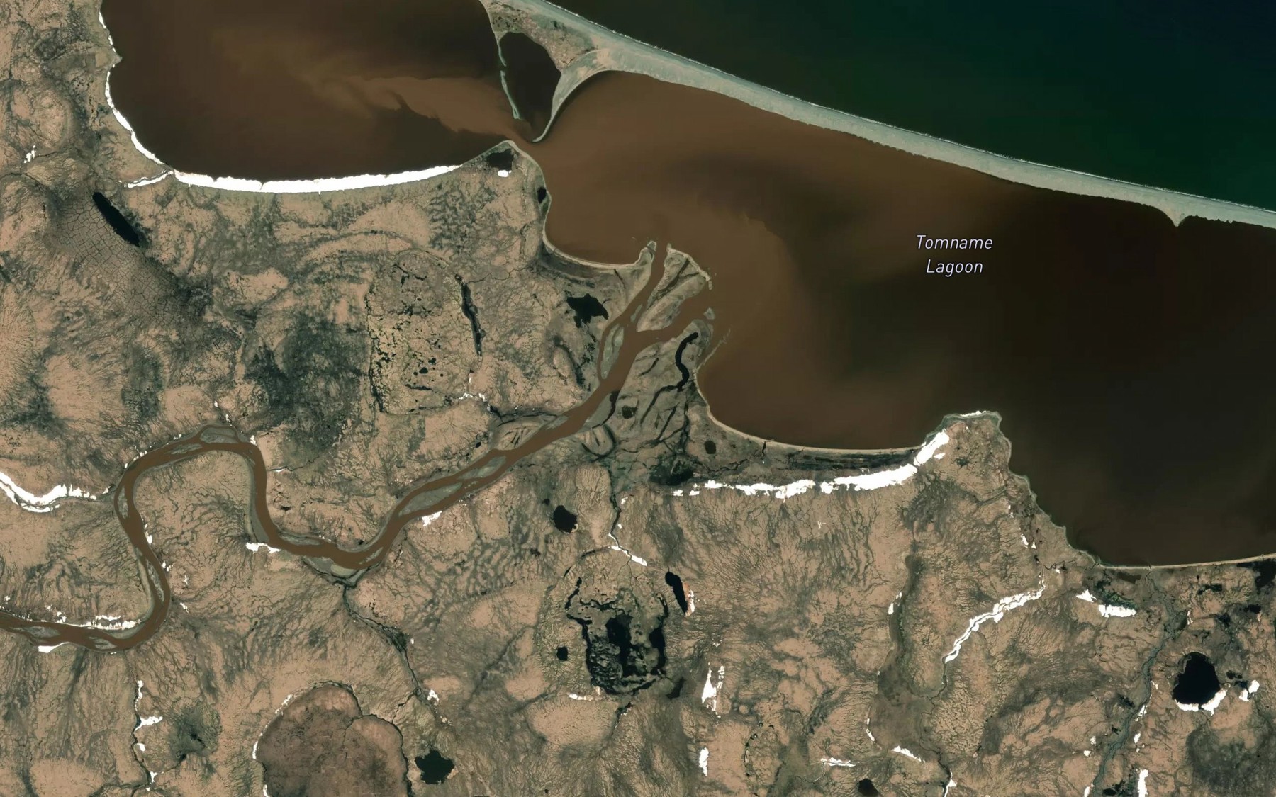 Satellite map of the Tomname Lagoon