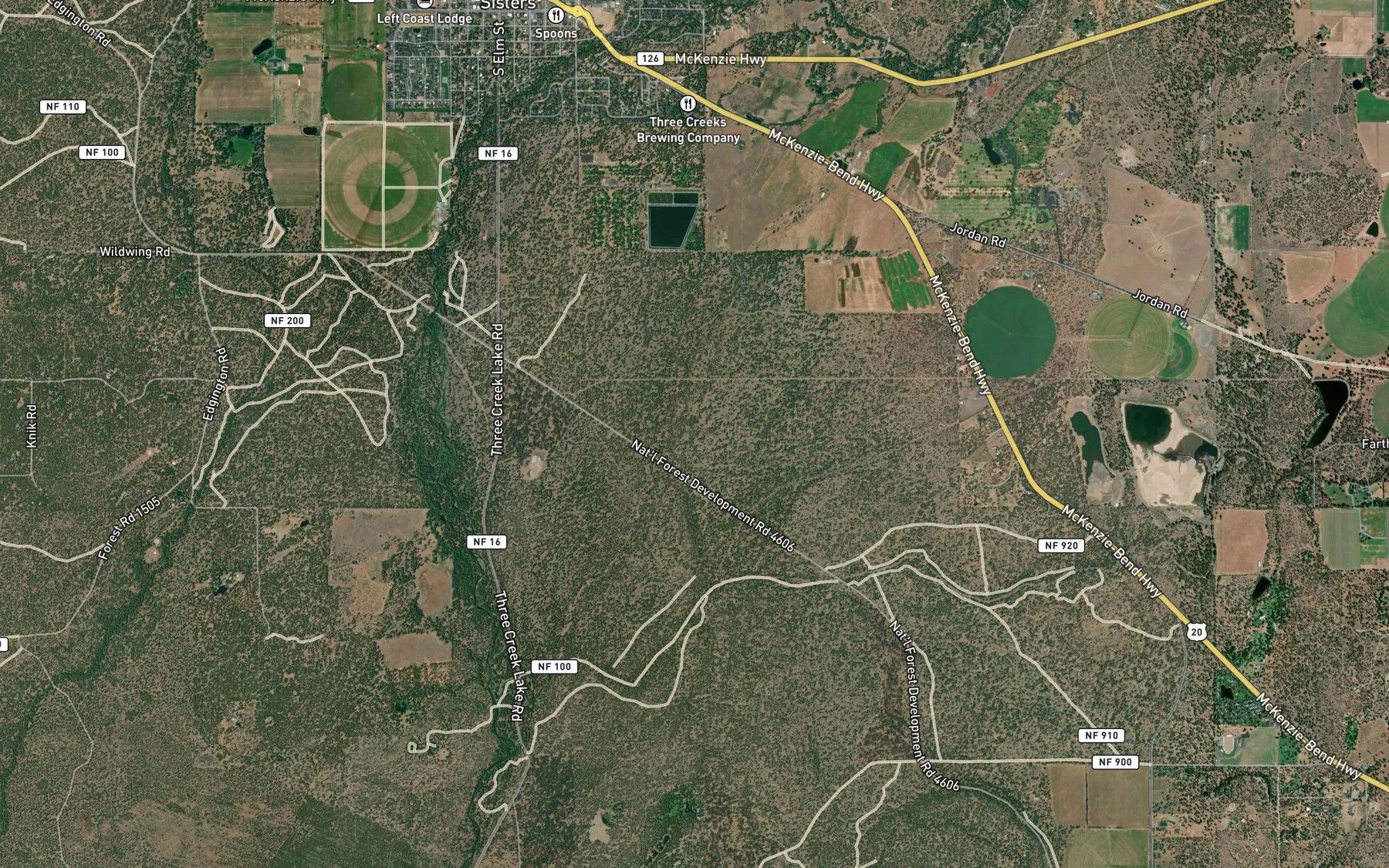 Satellite map of the Reed Ditch