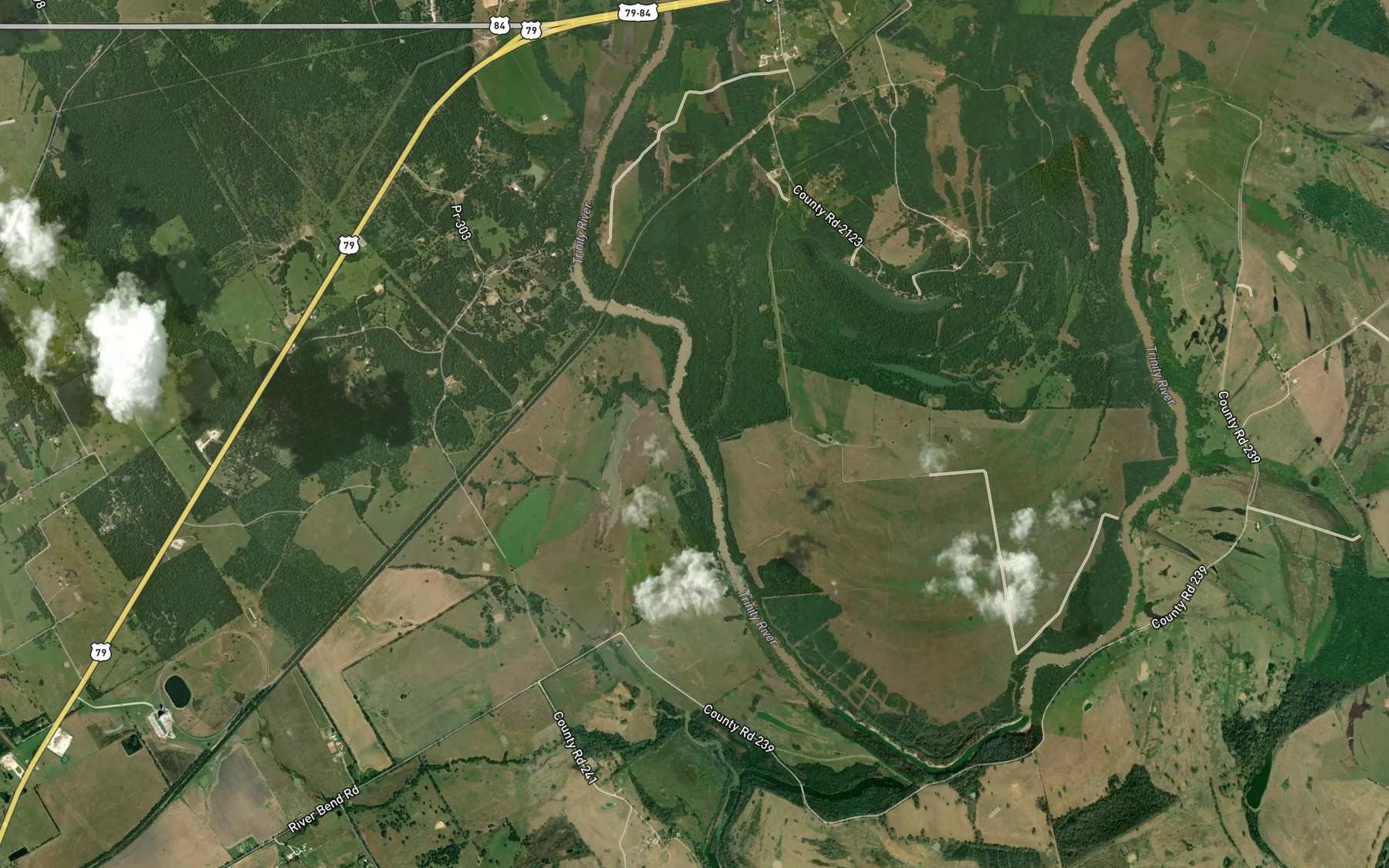 Satellite map of the Salt Water Slough