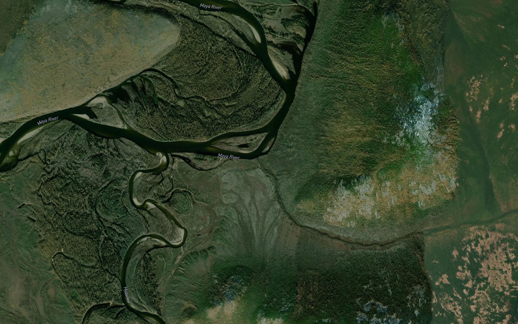 Satellite map of the Tenkelyakh