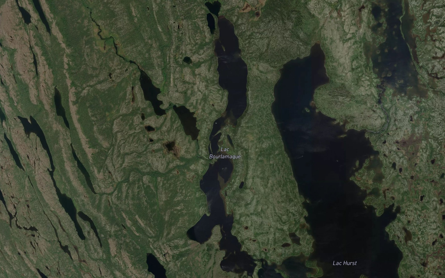 Satellite map of the Lac Bourlamaque