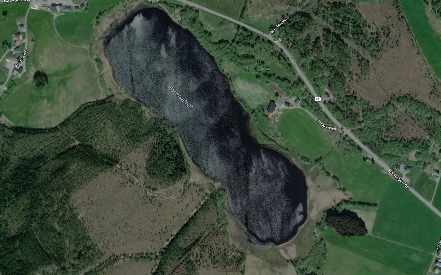Satellite map of the Hosetvatnet
