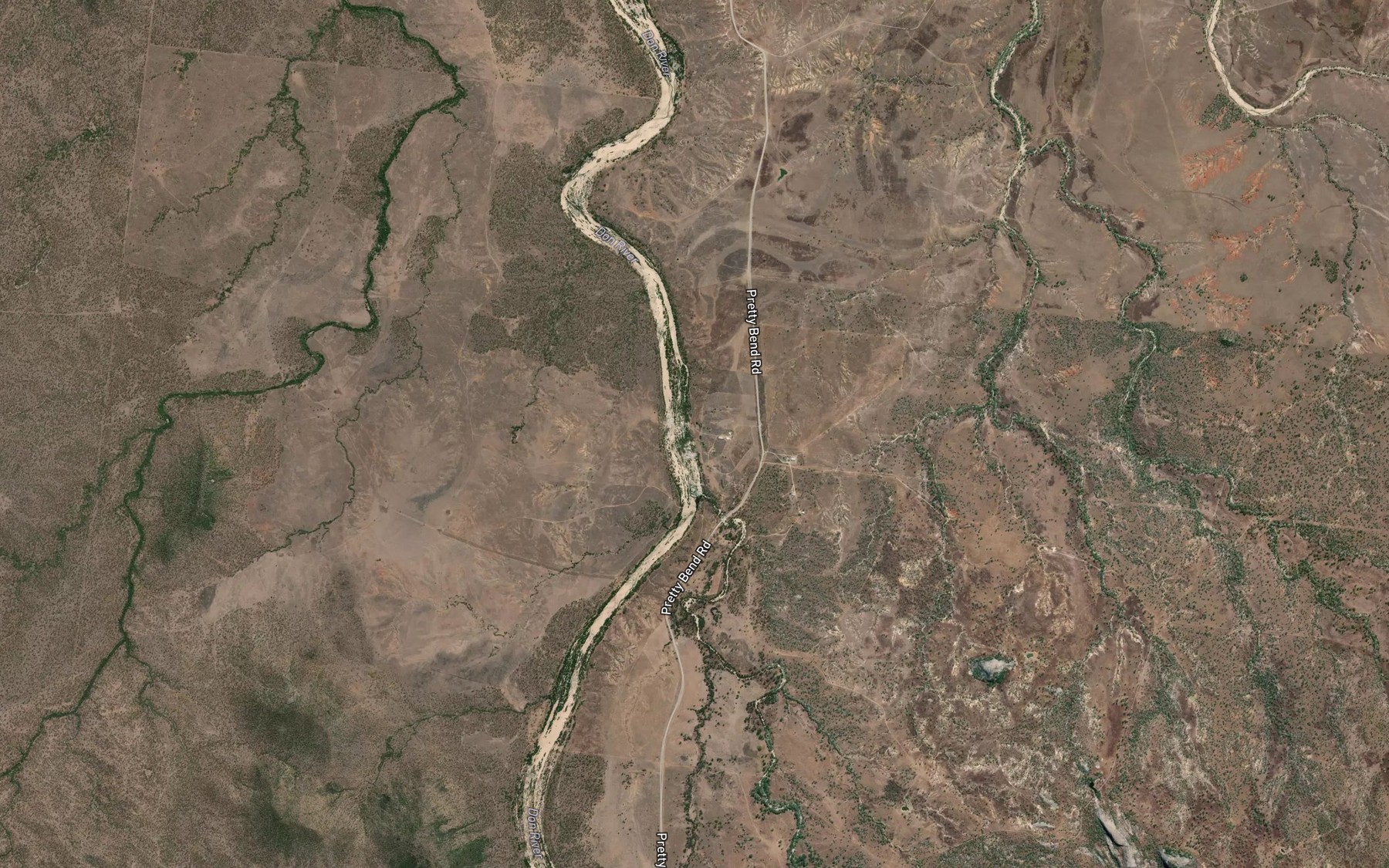 Satellite map of the Ida Creek
