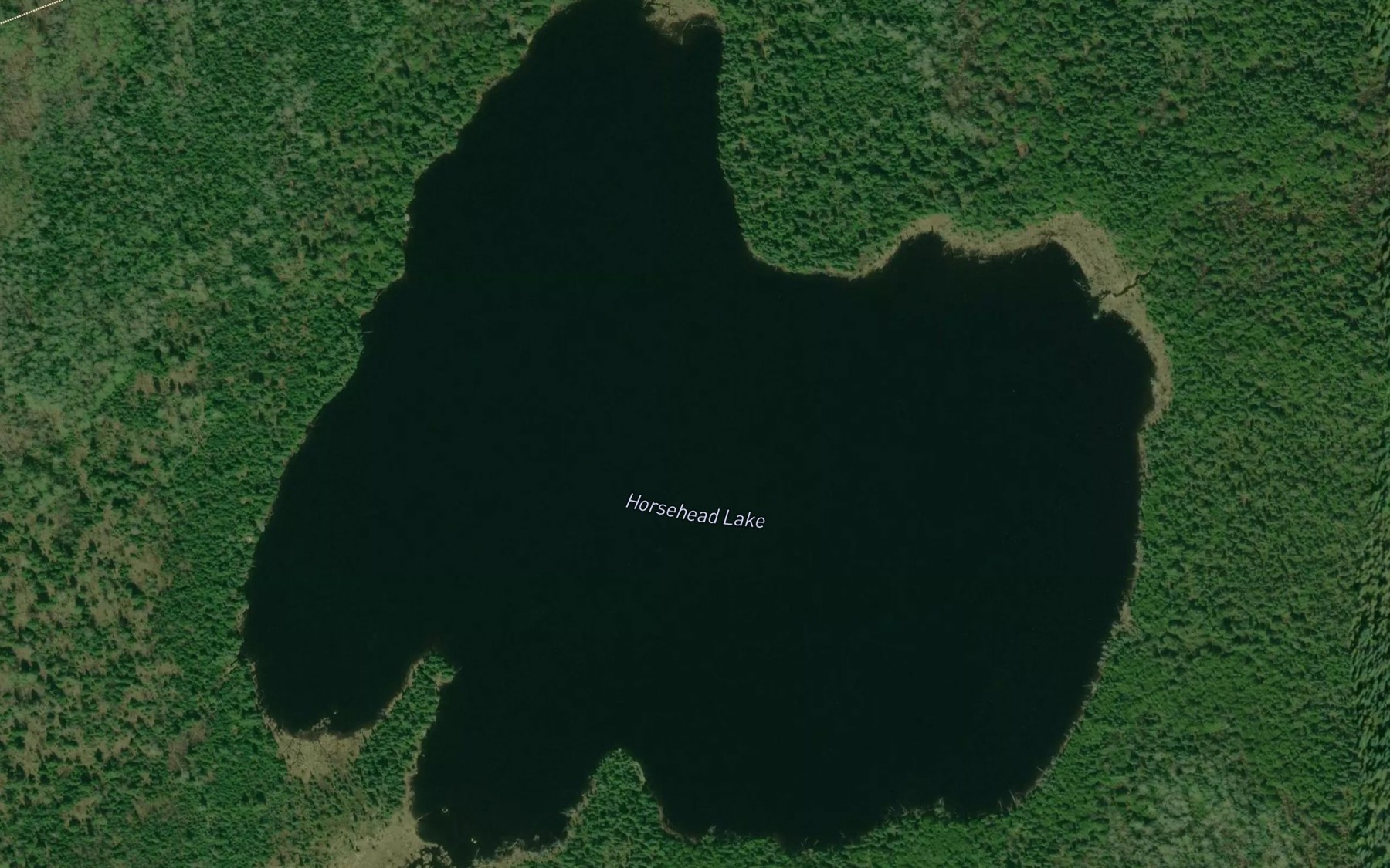 Satellite map of the Horsehead Lake