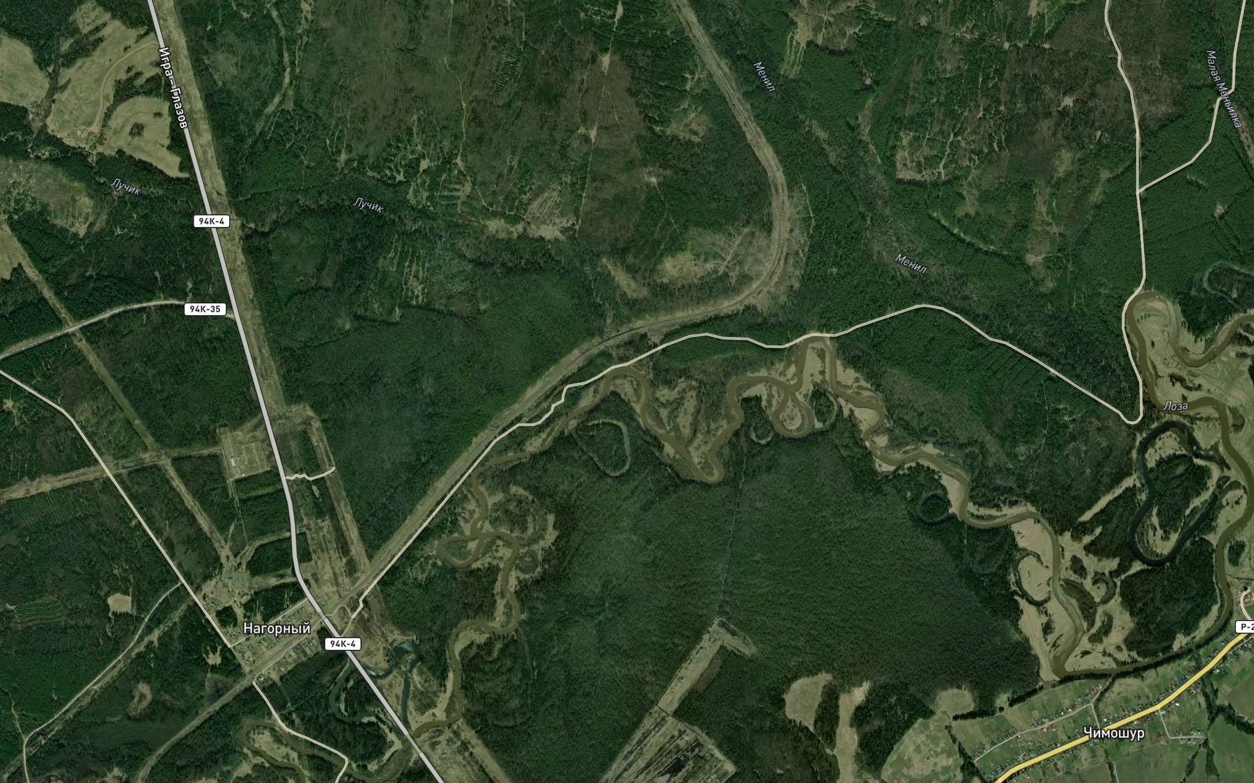 Satellite map of the Luchik
