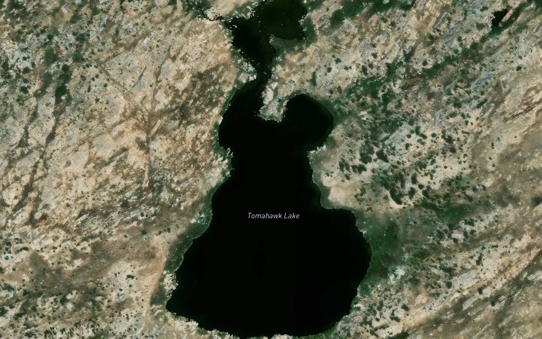 Satellite map of the Tomahawk Lake