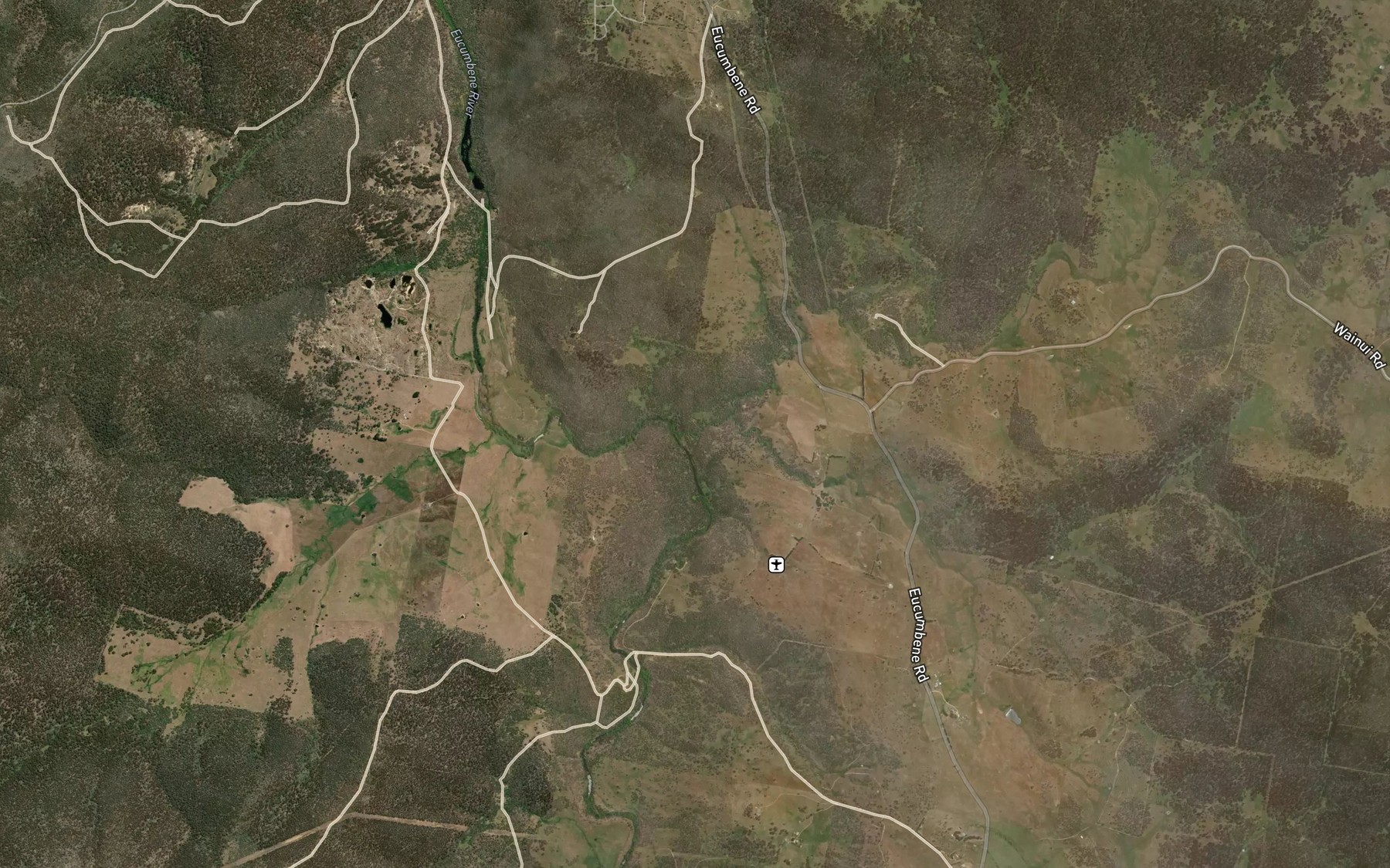 Satellite map of the Pipeclay Creek