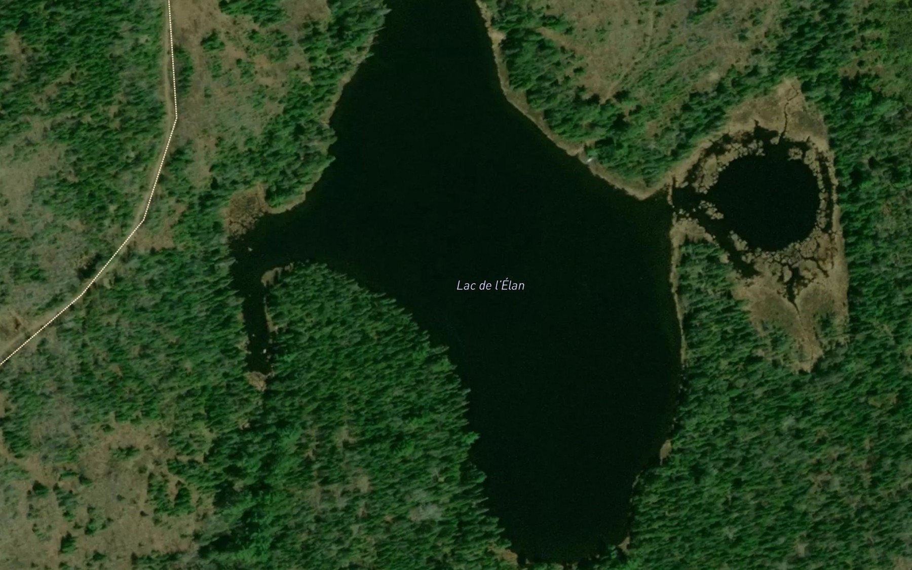 Satellite map of the Lac de l'Elan