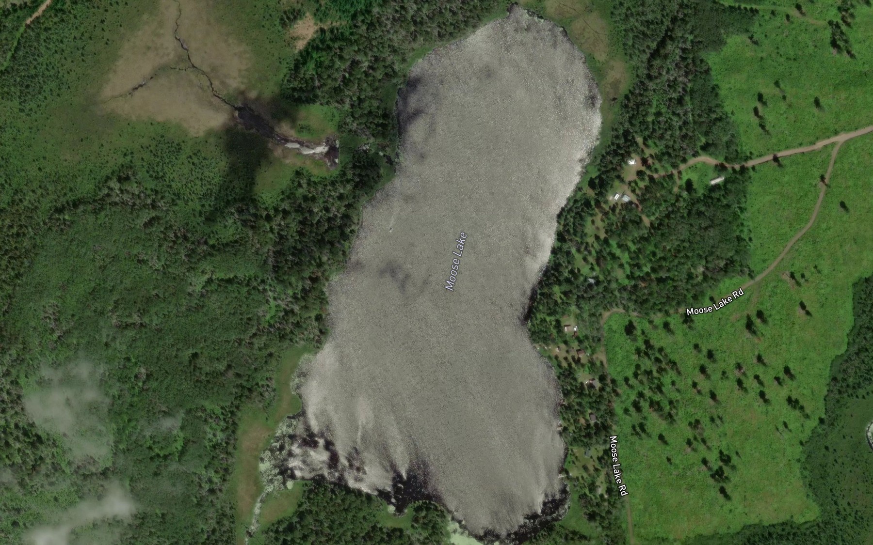 Satellite map of the Moose Lake