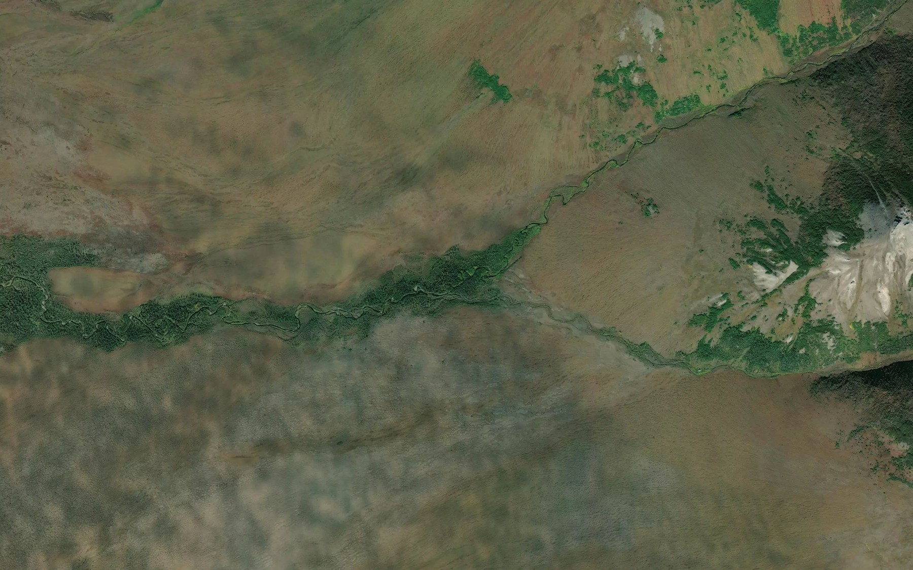 Satellite map of the North Fork Mosquito Creek