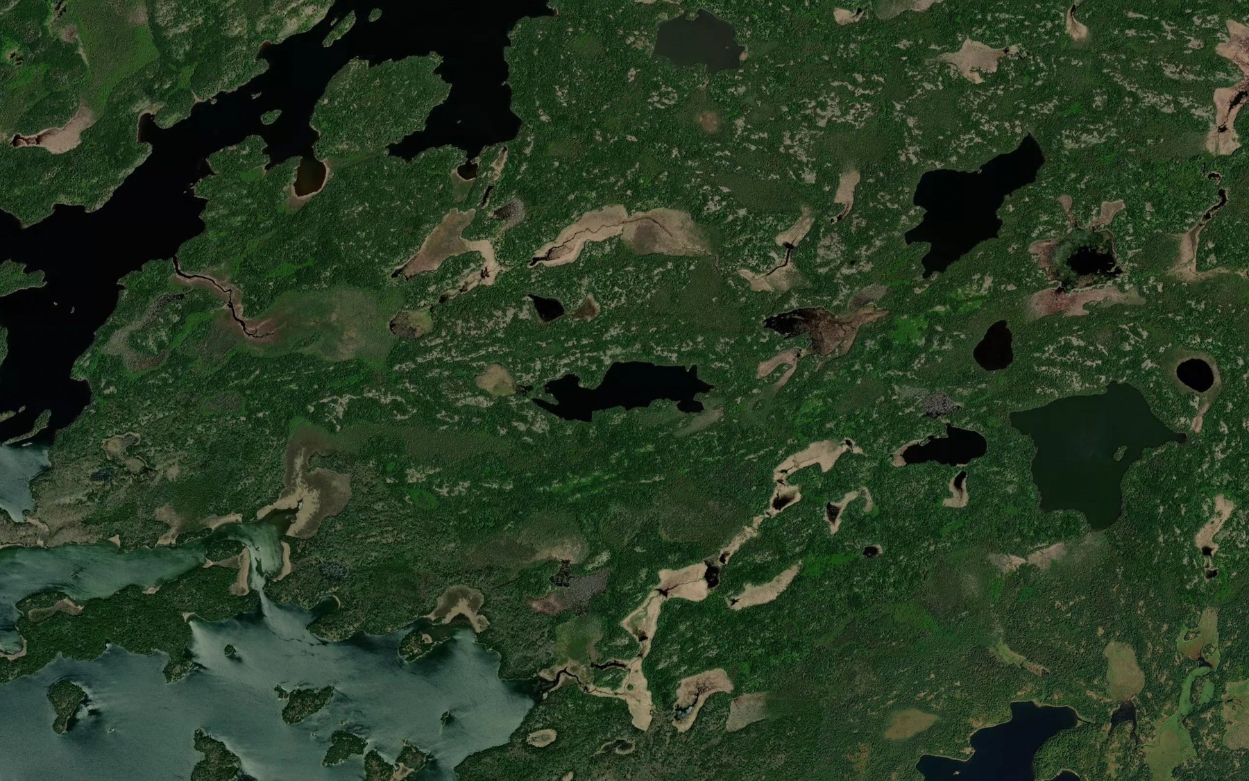 Satellite map of the James Lake