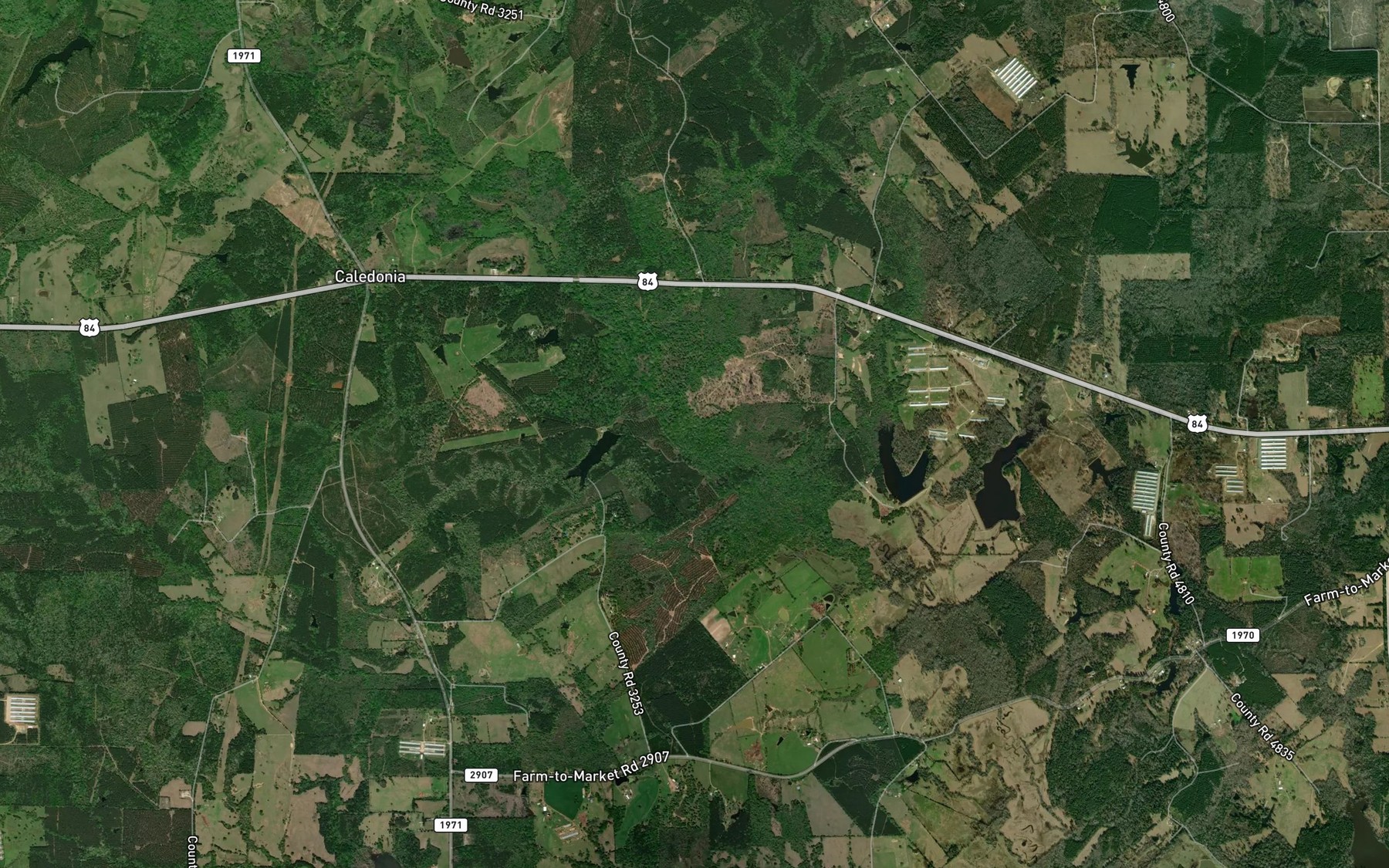 Satellite map of the Mulberry Branch
