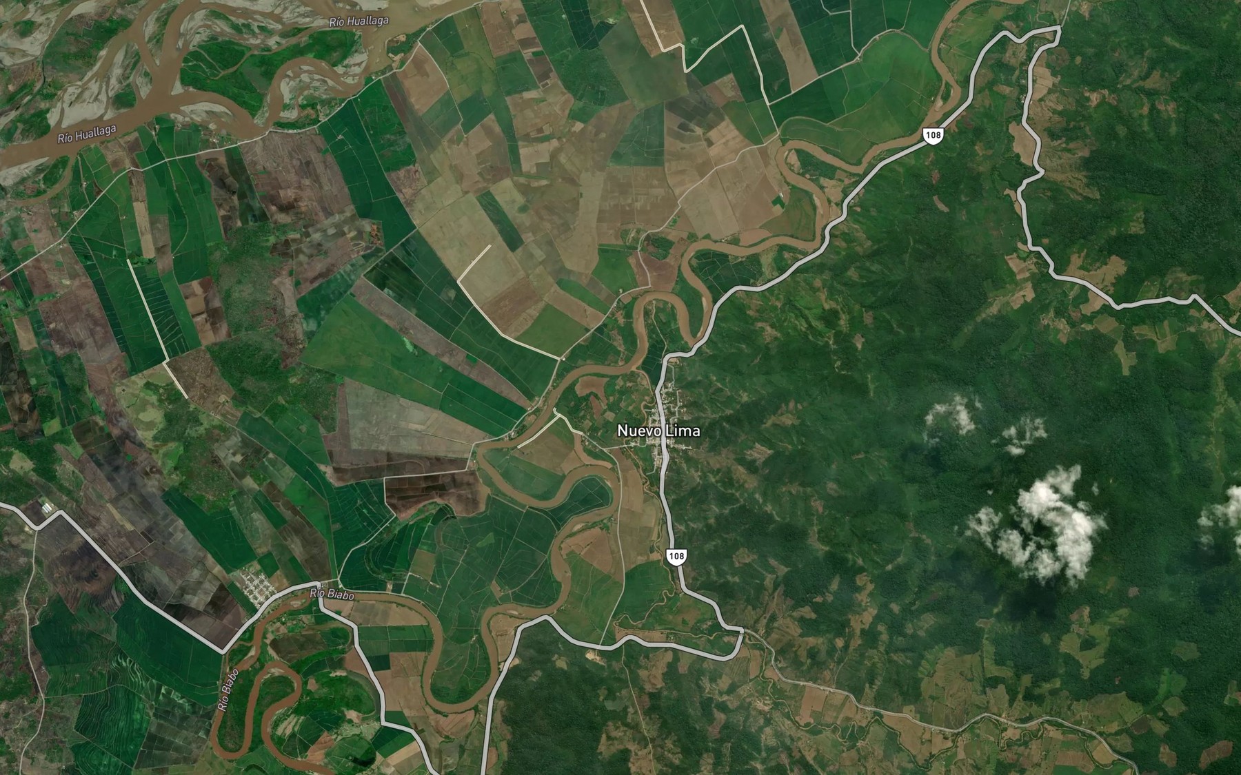 Satellite map of the Rio Ponasillo