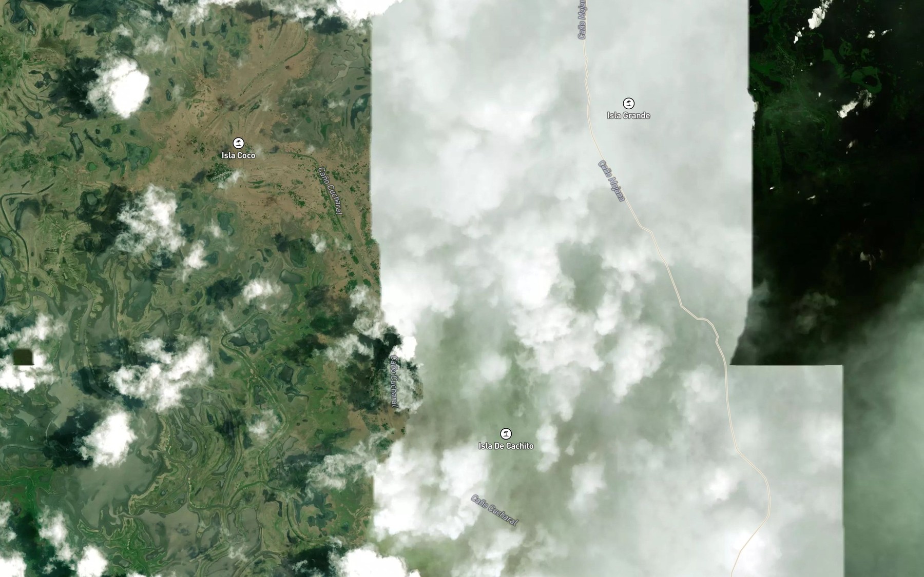 Satellite map of the Cienaga Aguafria