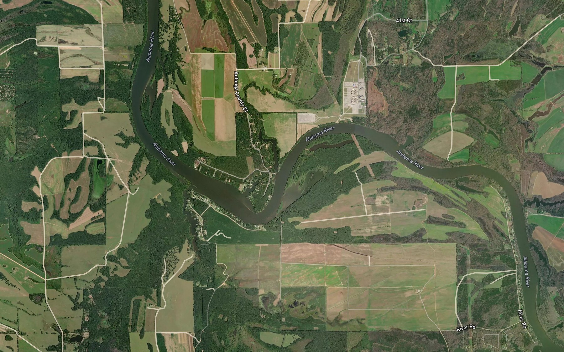 Satellite map of the Bear Creek