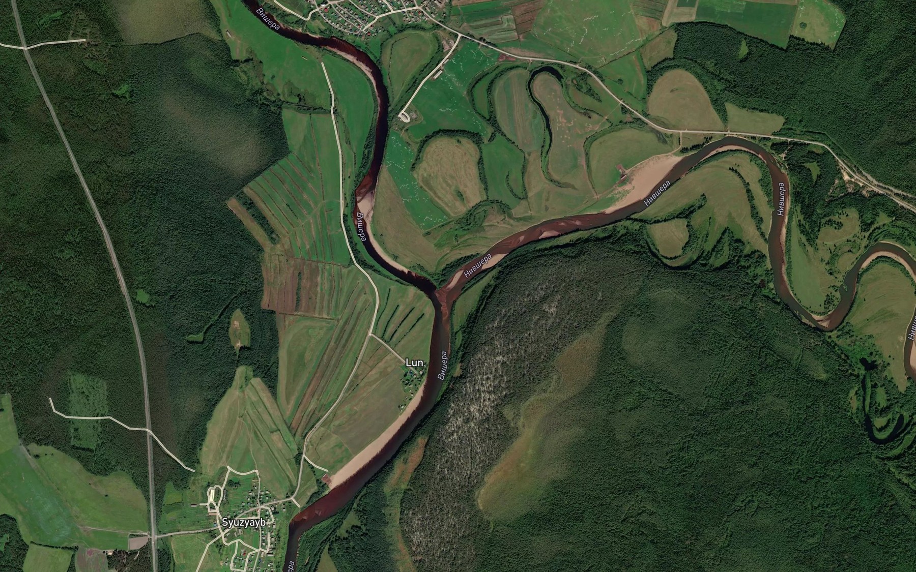 Satellite map of the Nivshera