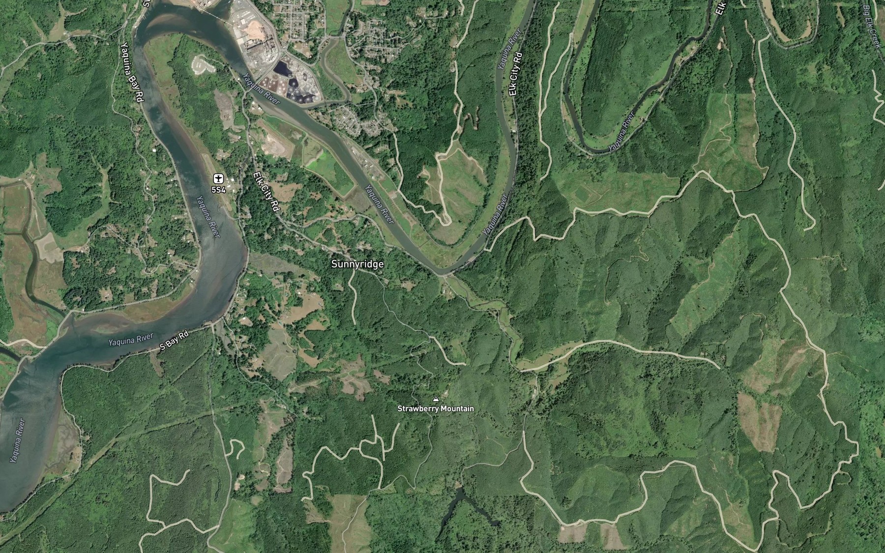 Satellite map of the Mill Creek