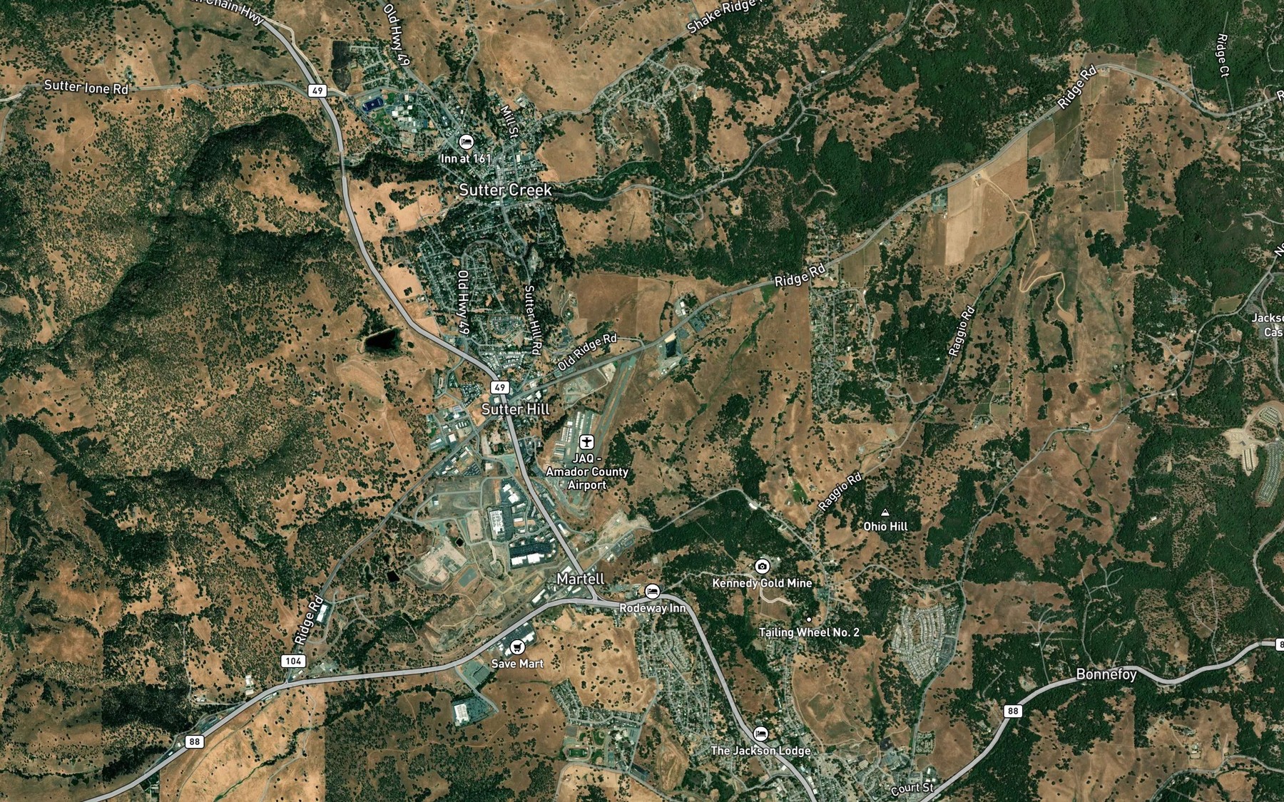 Satellite map of the Jackson Ditch
