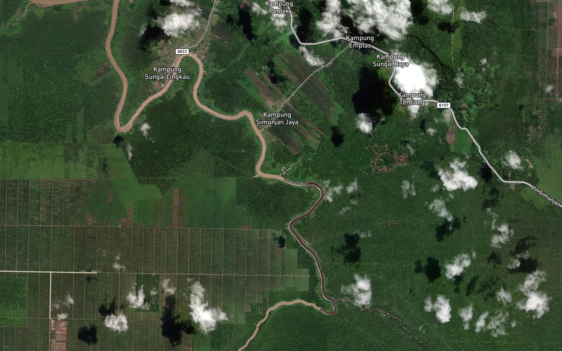 Satellite map of the Sungai Paku Kubok