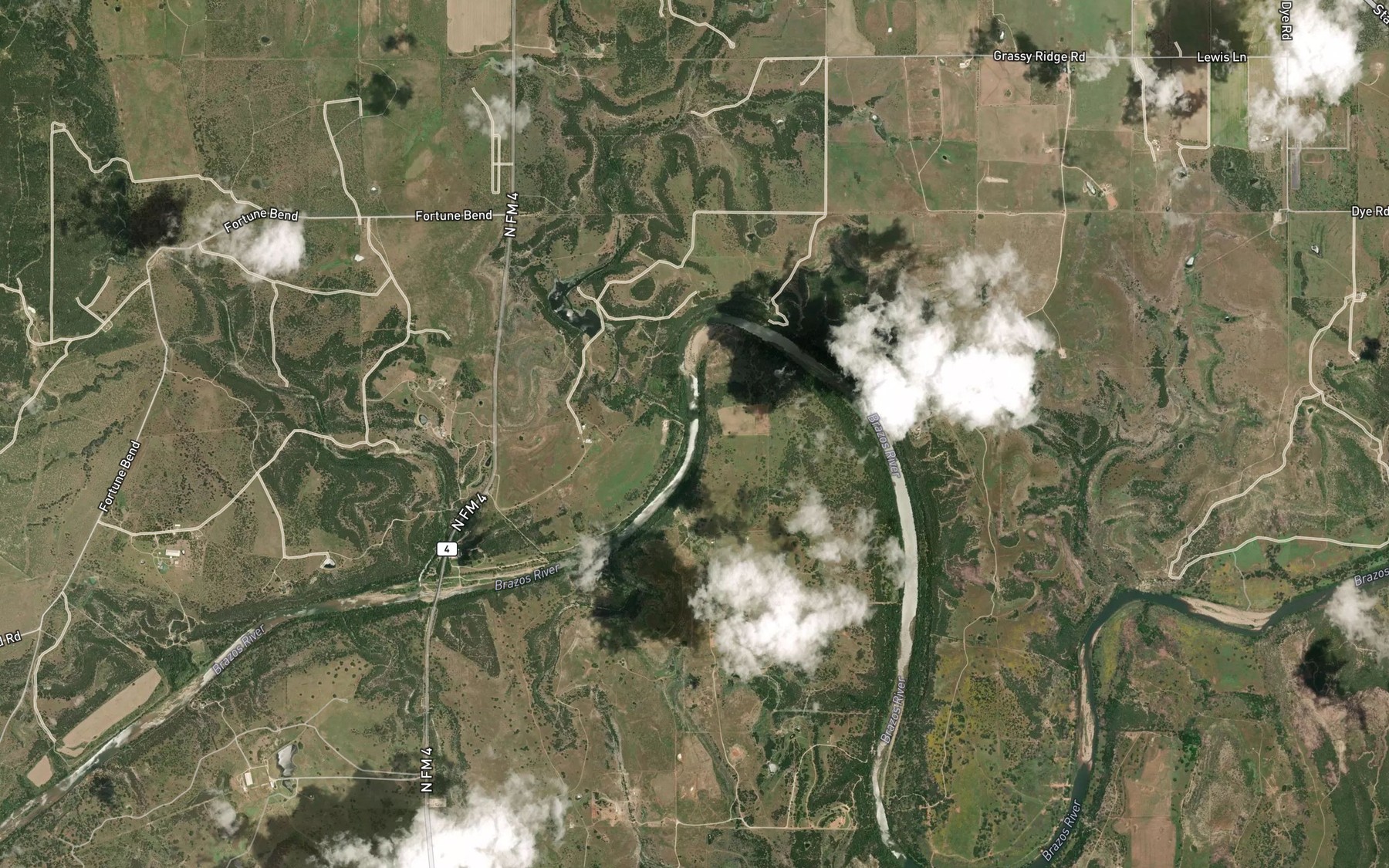 Satellite map of the Little Keechi Creek