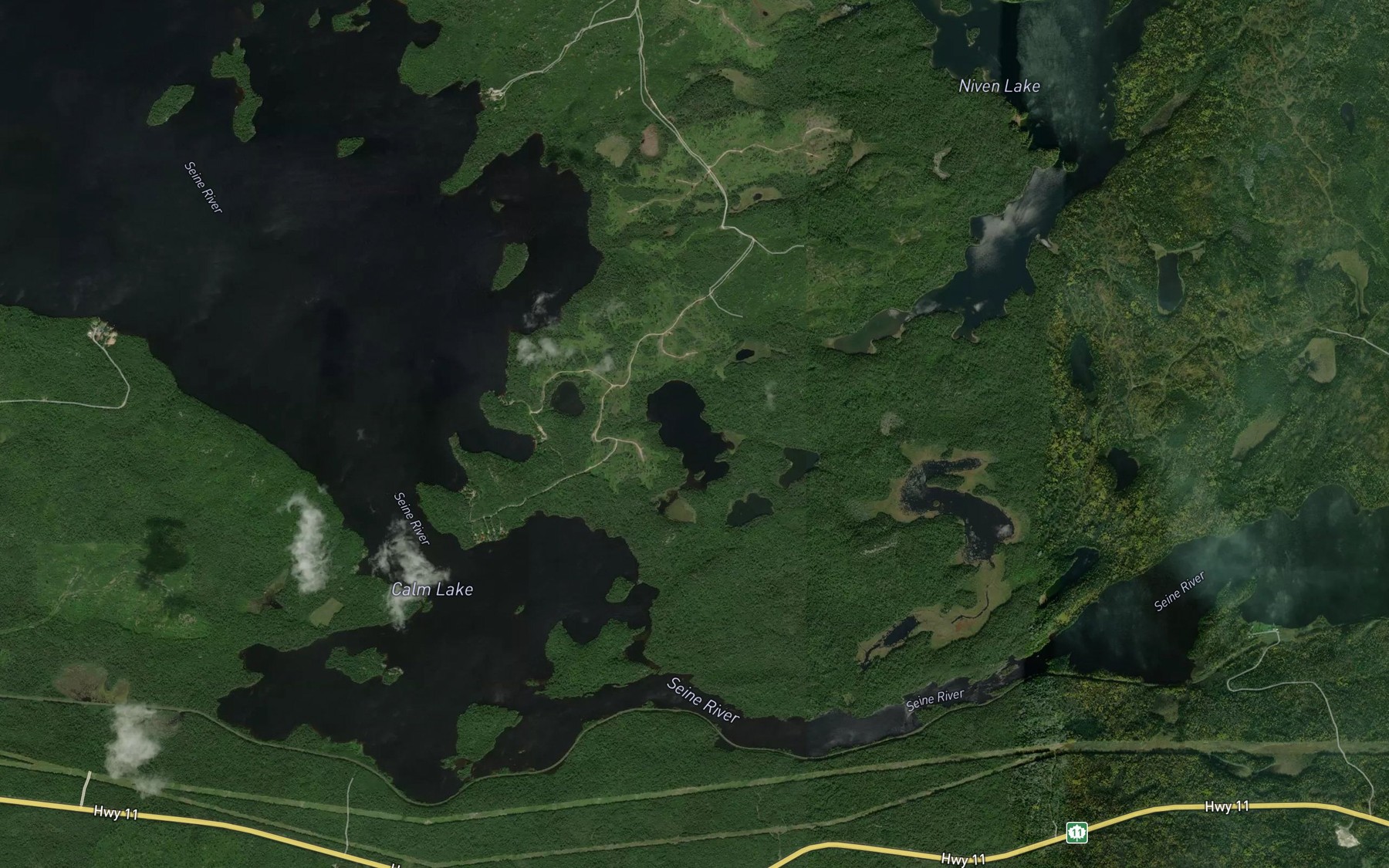 Satellite map of the Moonshine Lake