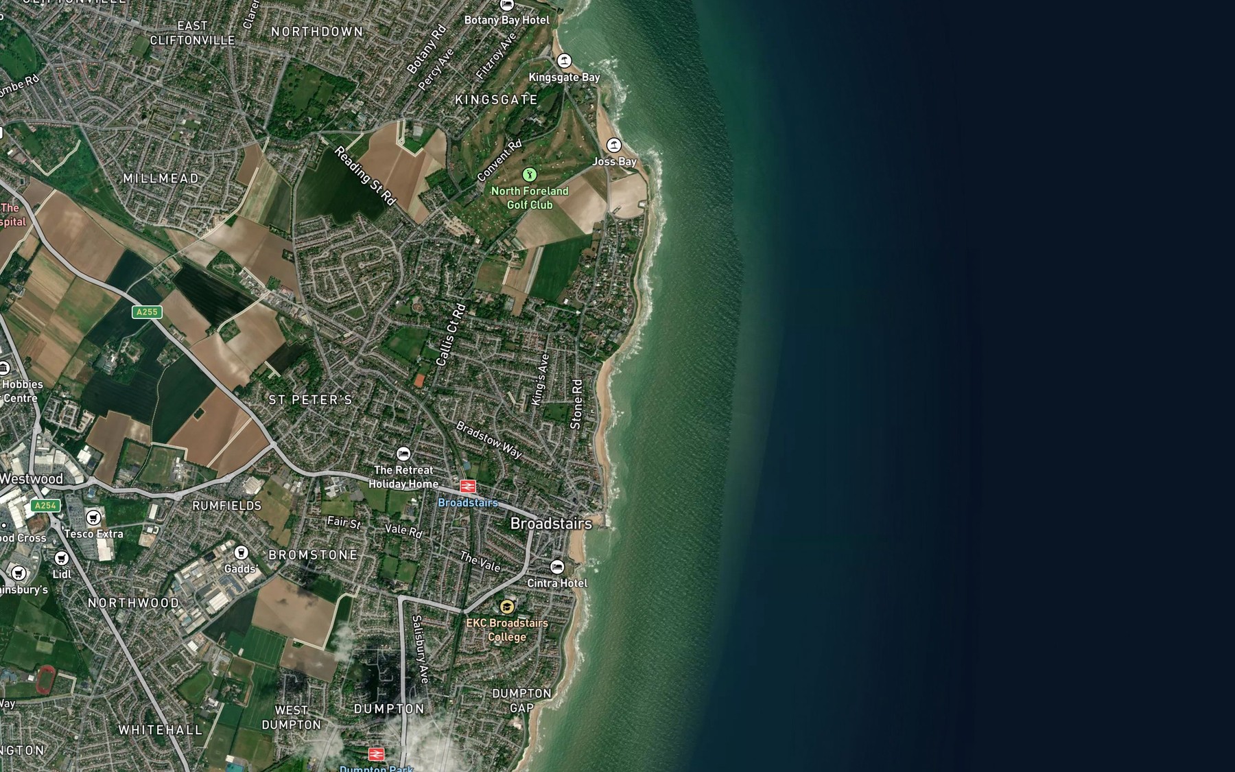 Satellite map of the Stone Bay