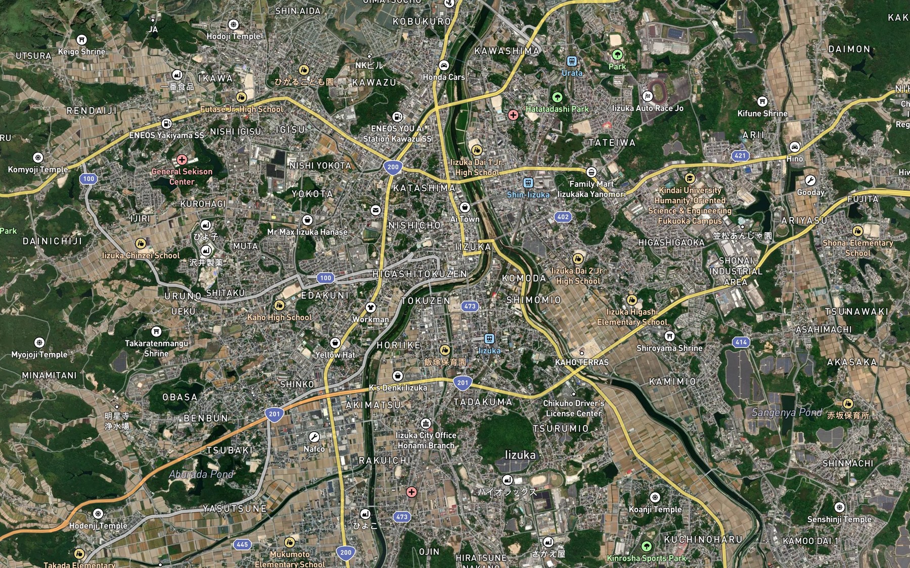 Satellite map of the Ikari Gawa