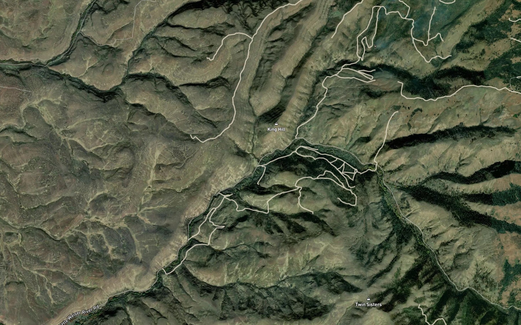 Satellite map of the Deer Creek