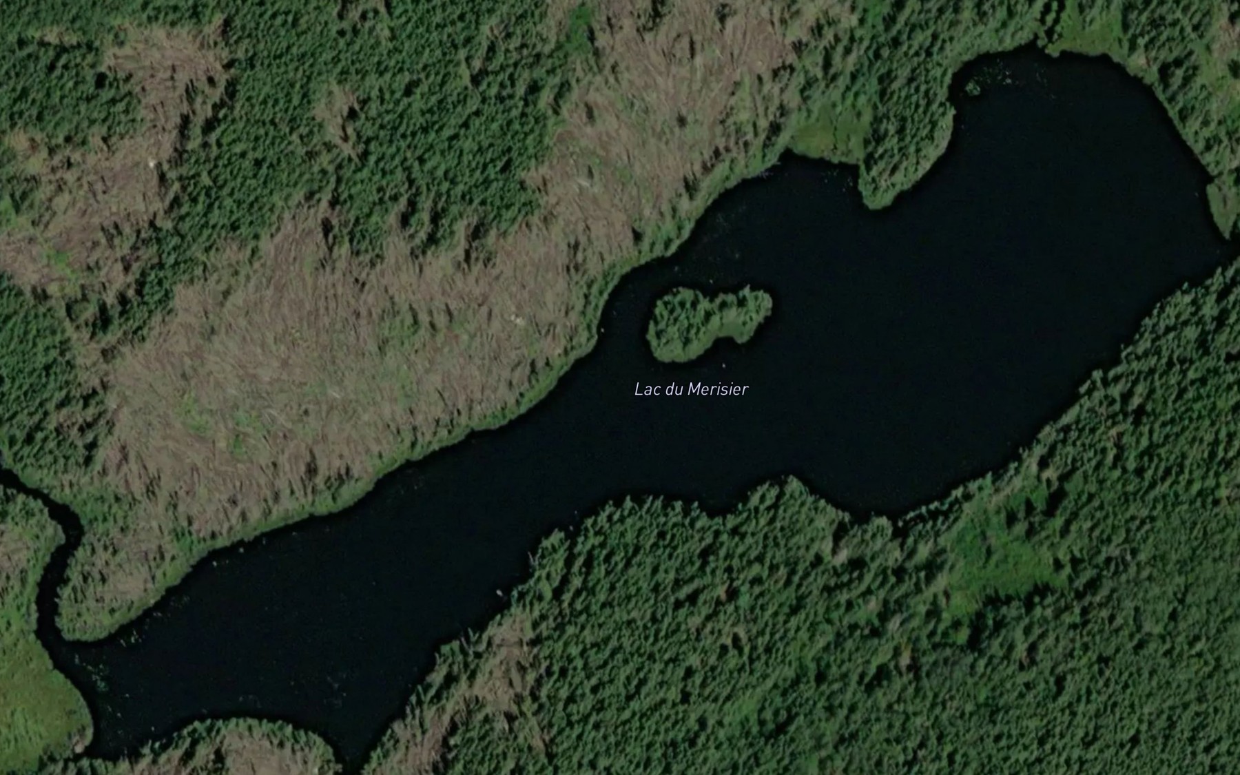 Satellite map of the Lac du Merisier