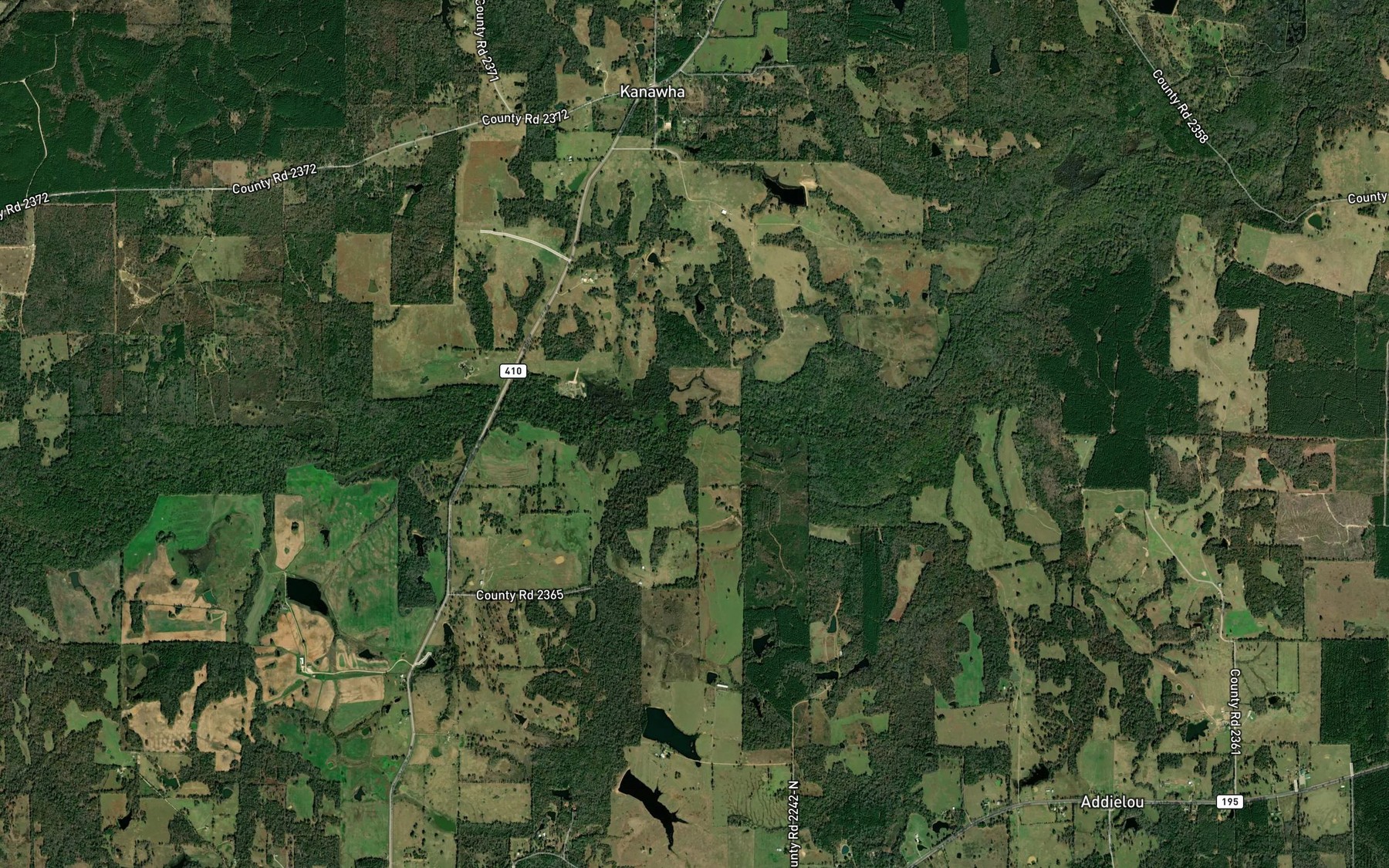 Satellite map of the Tanyard Creek