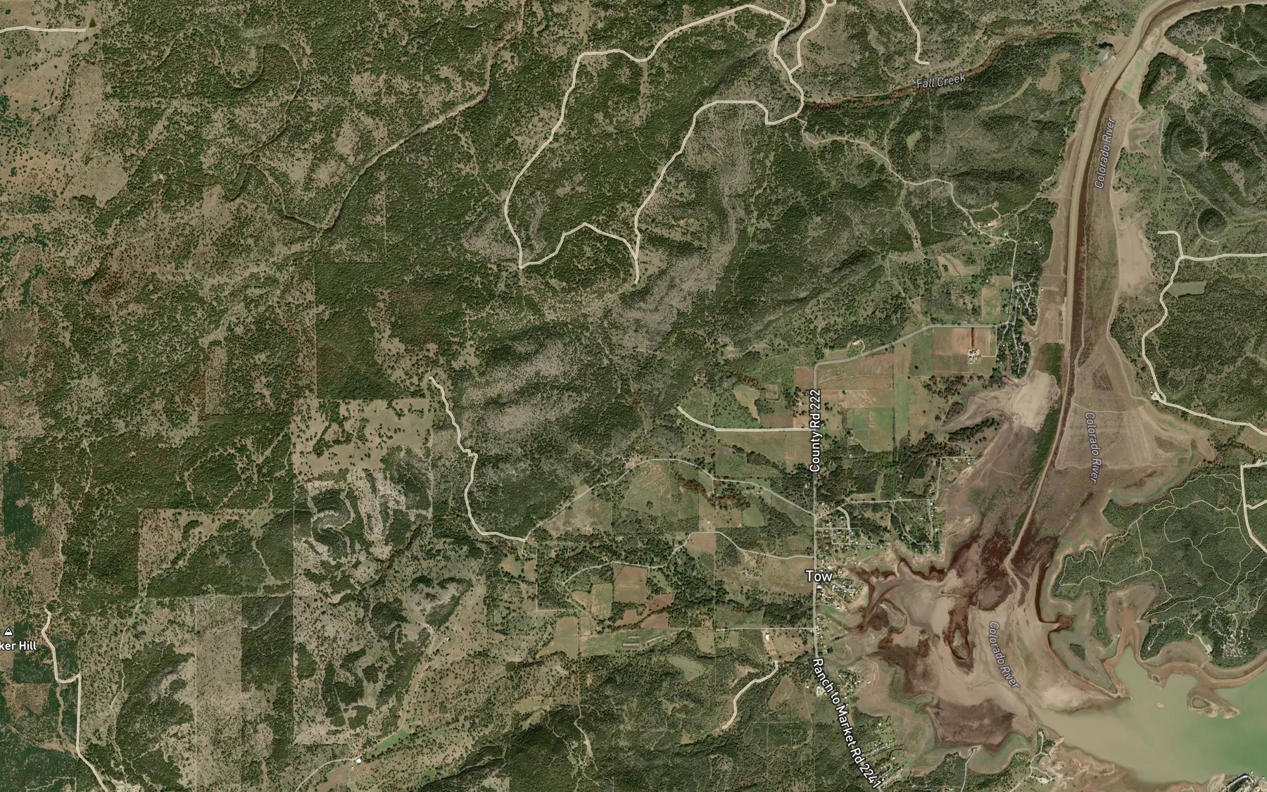 Satellite map of the Morgan Springs