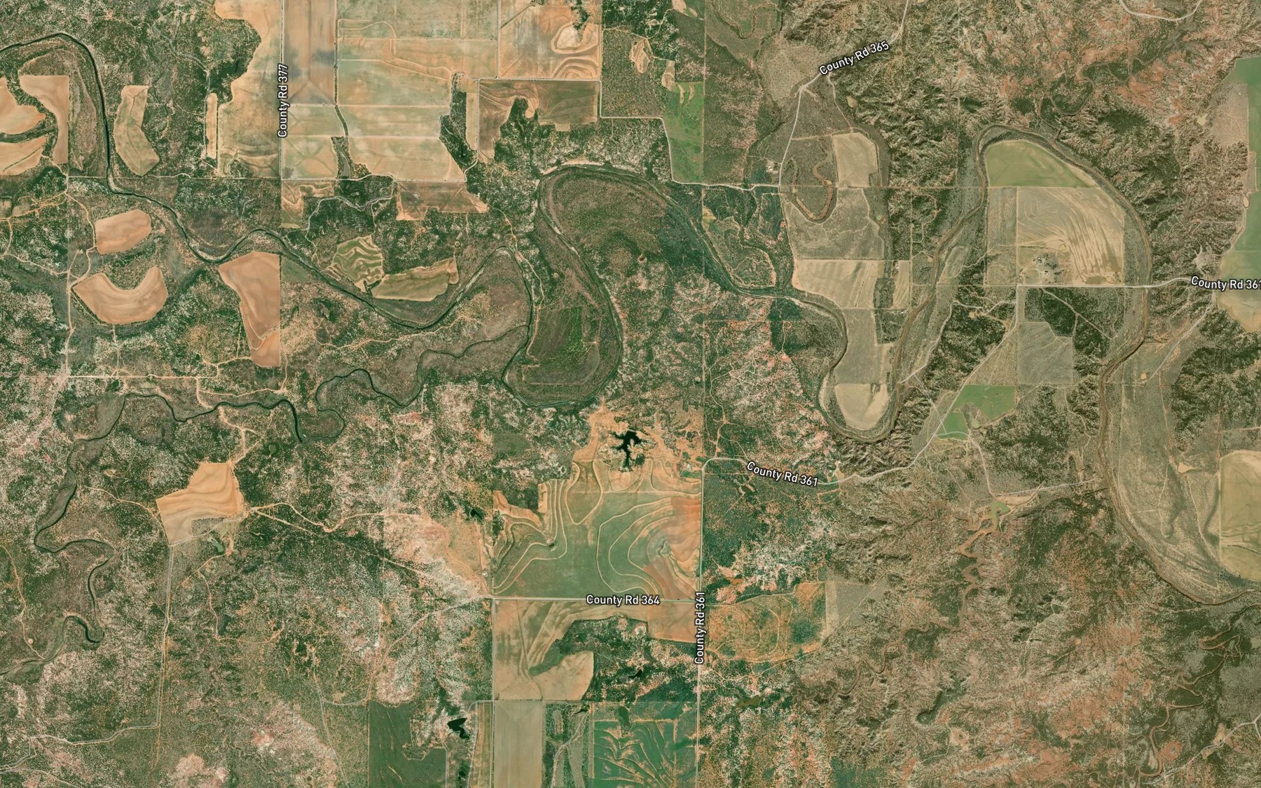 Satellite map of the Harry Traweek Lake