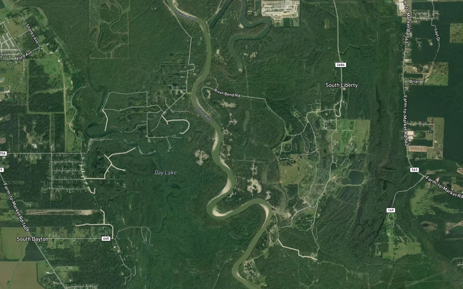 Satellite map of the Duncan Lake
