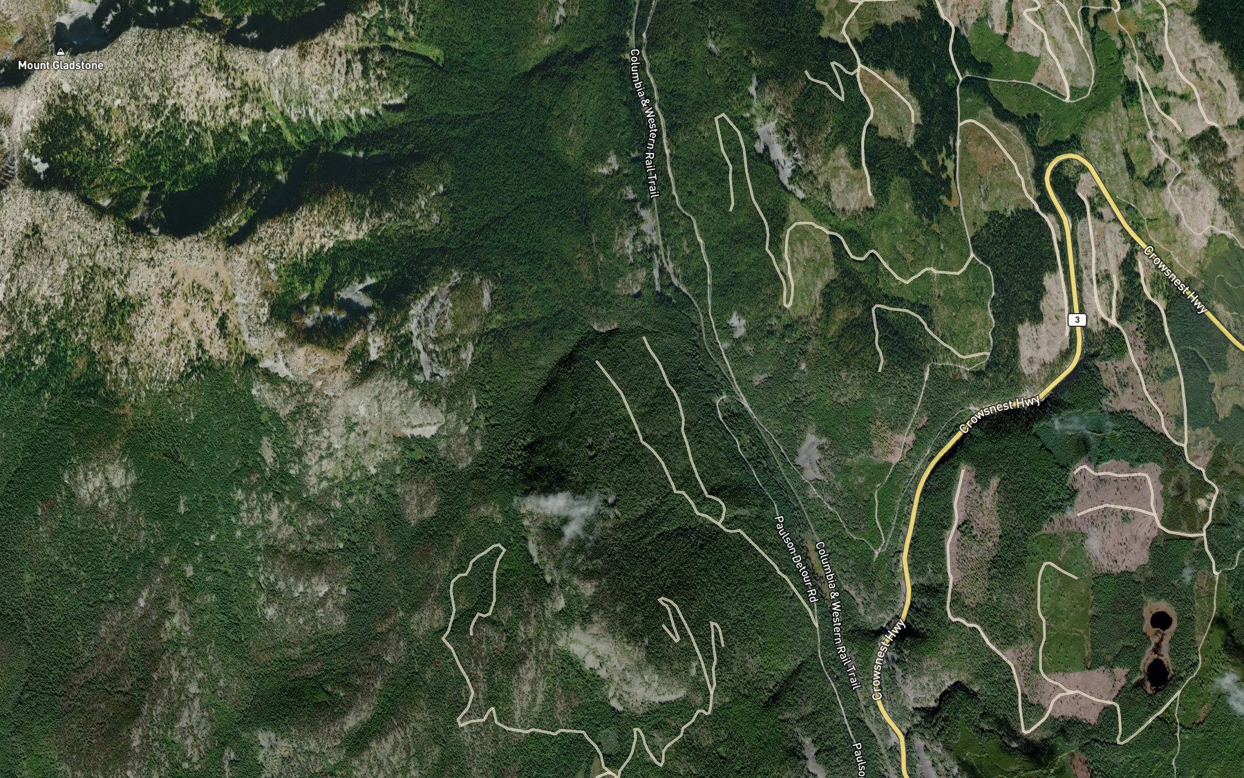 Satellite map of the Linburg Creek