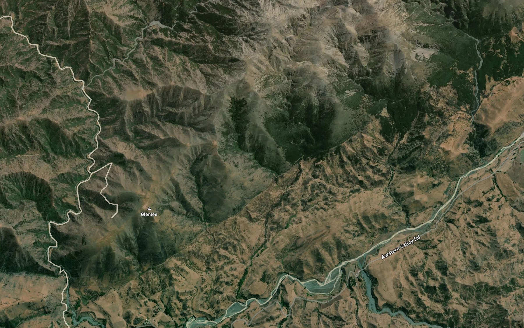 Satellite map of the Ribble Stream