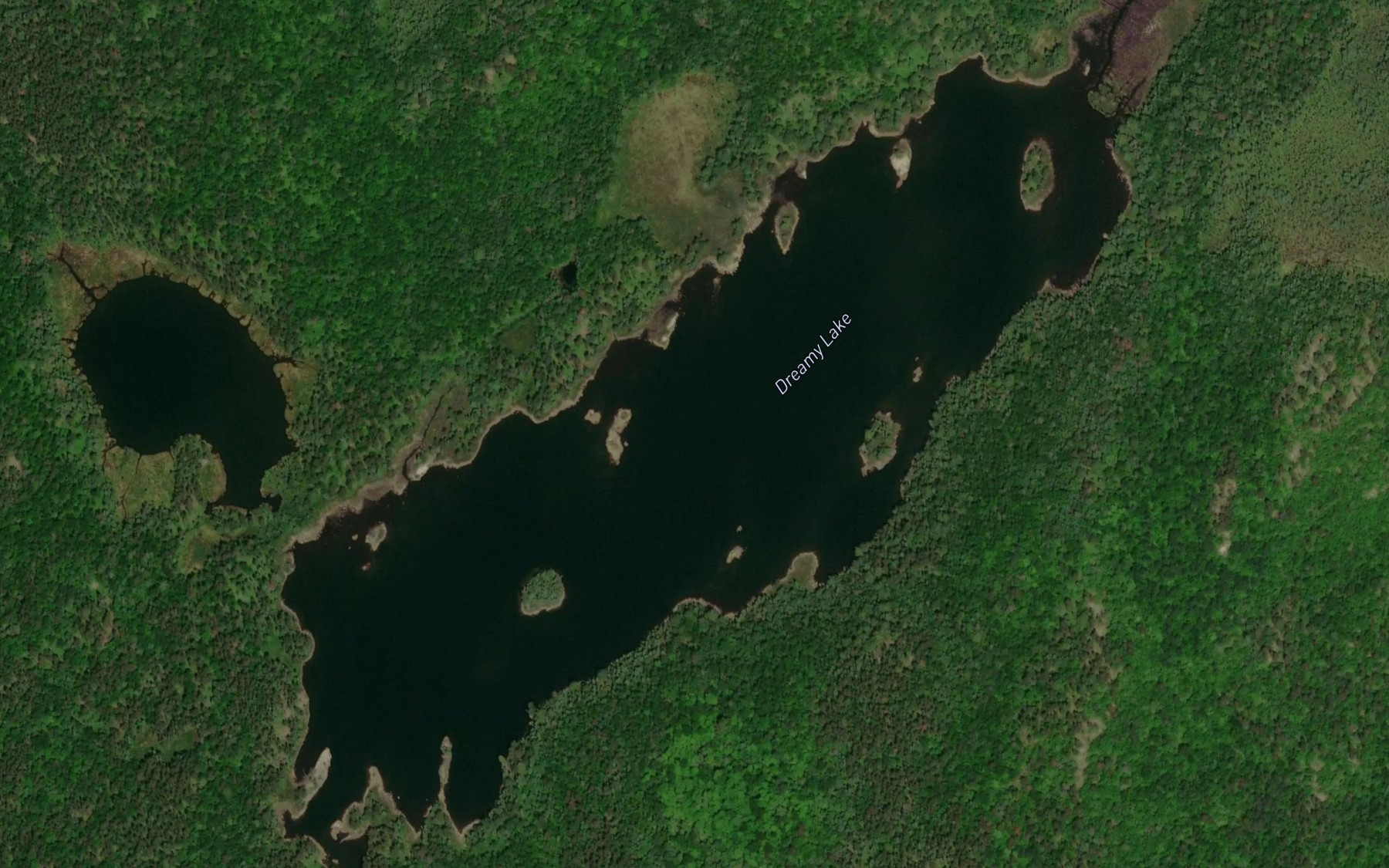 Satellite map of the Dreamy Lake