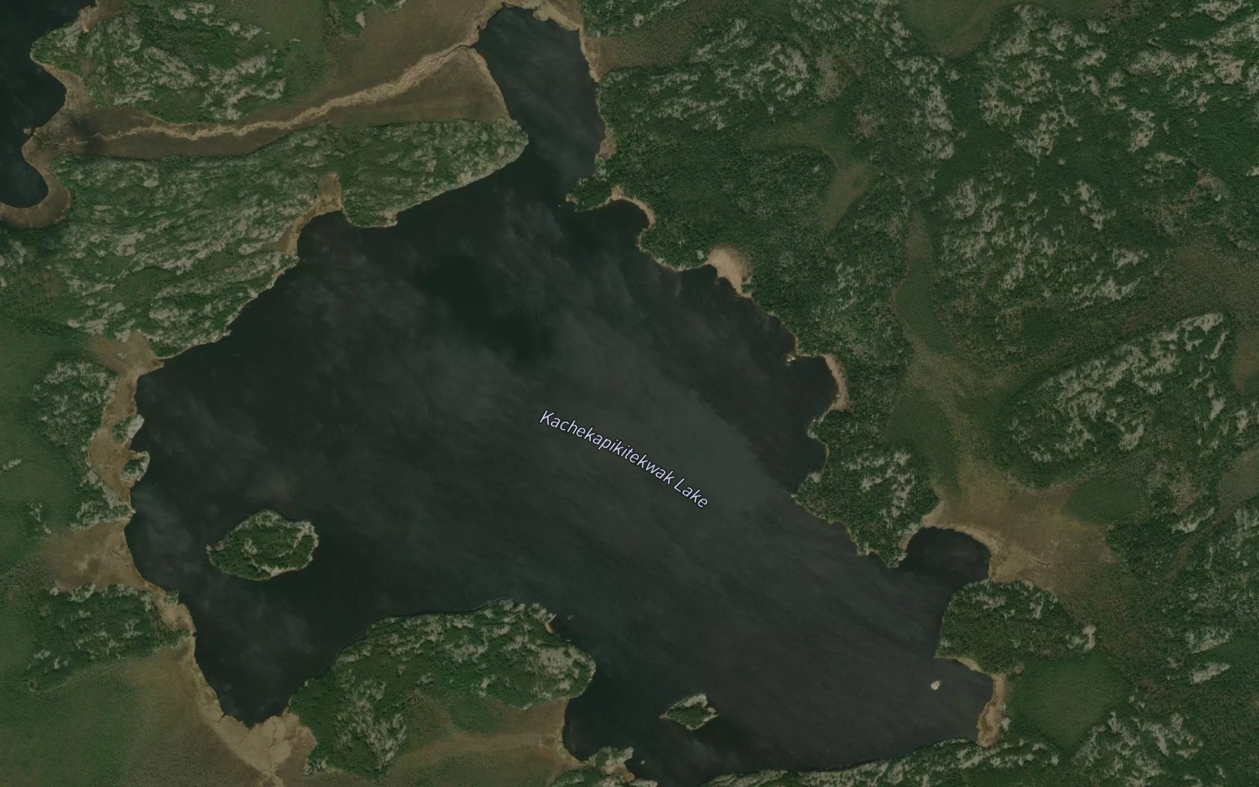 Satellite map of the Kachekapikitekwak Lake