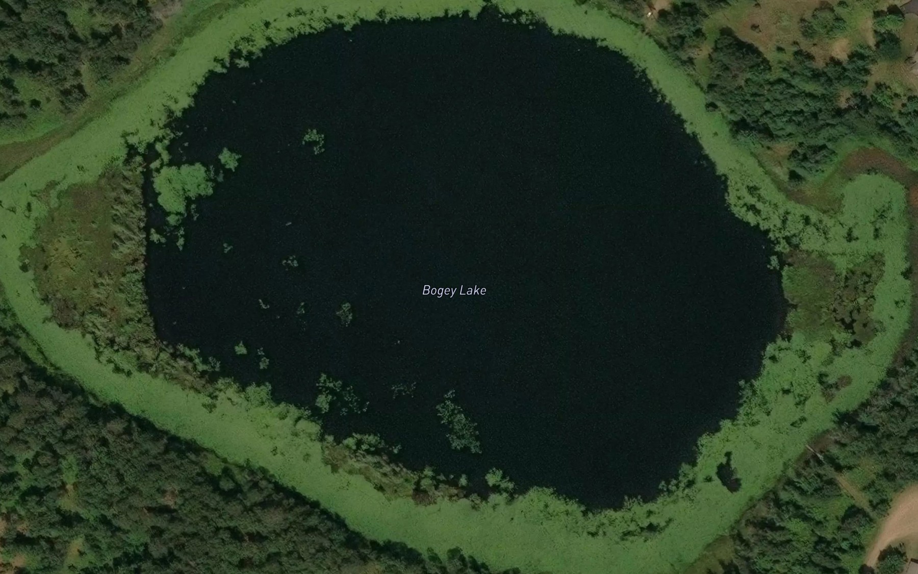 Satellite map of the Bogey Lake