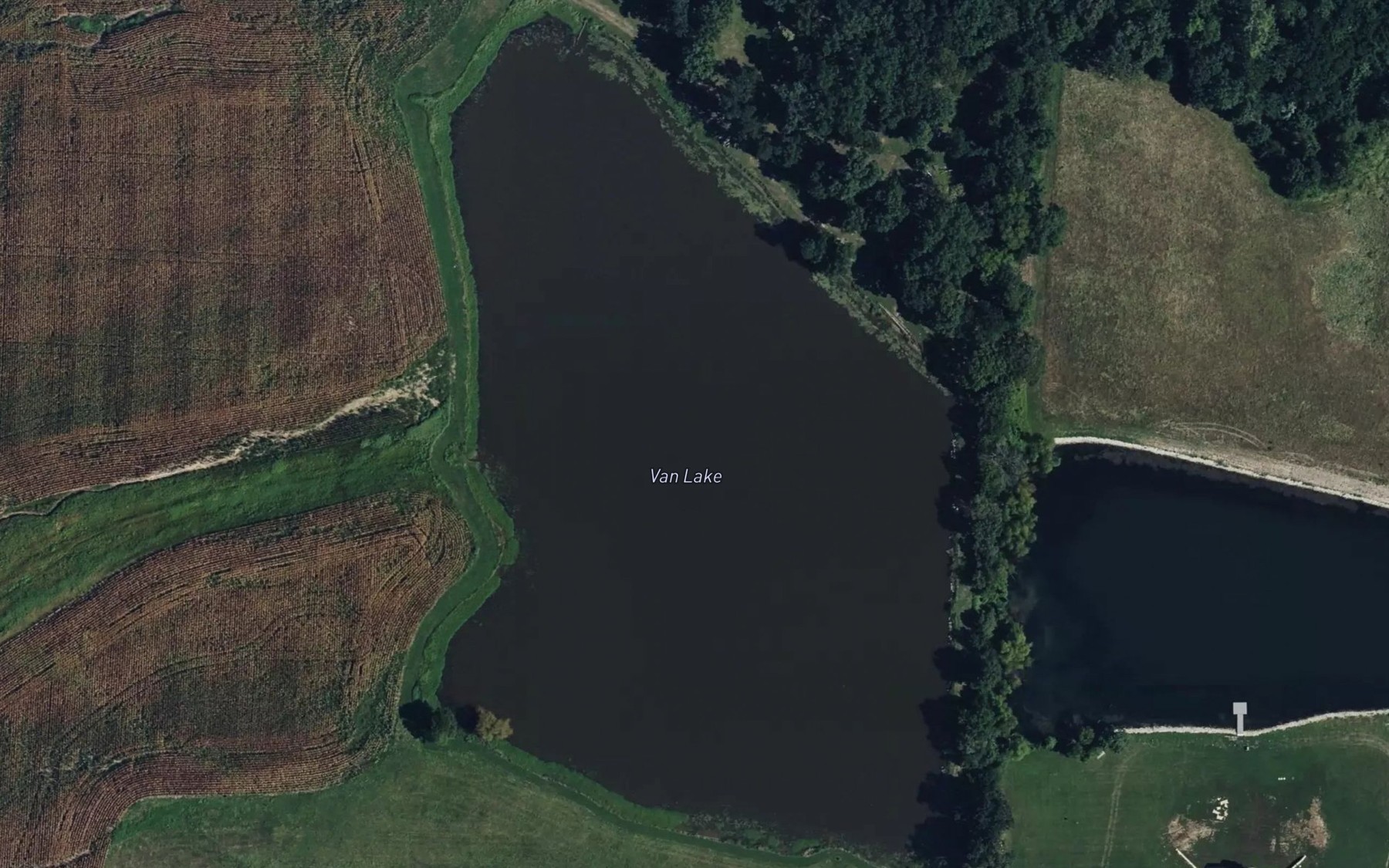 Satellite map of the Van Lake