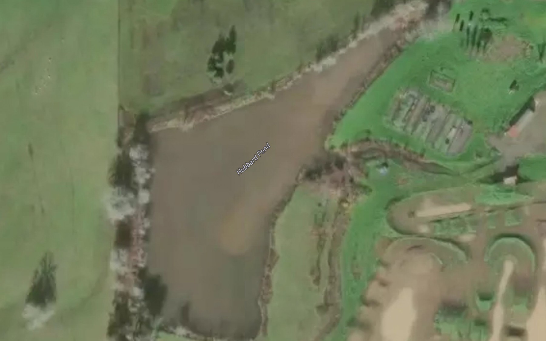 Satellite map of the Hubbard Pond