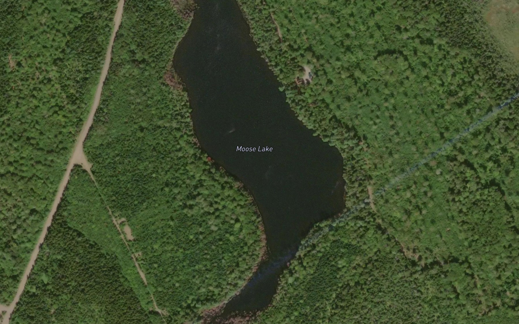 Satellite map of the Moose Lake