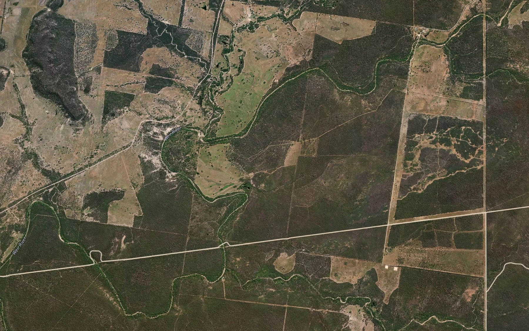 Satellite map of the Cattle Creek