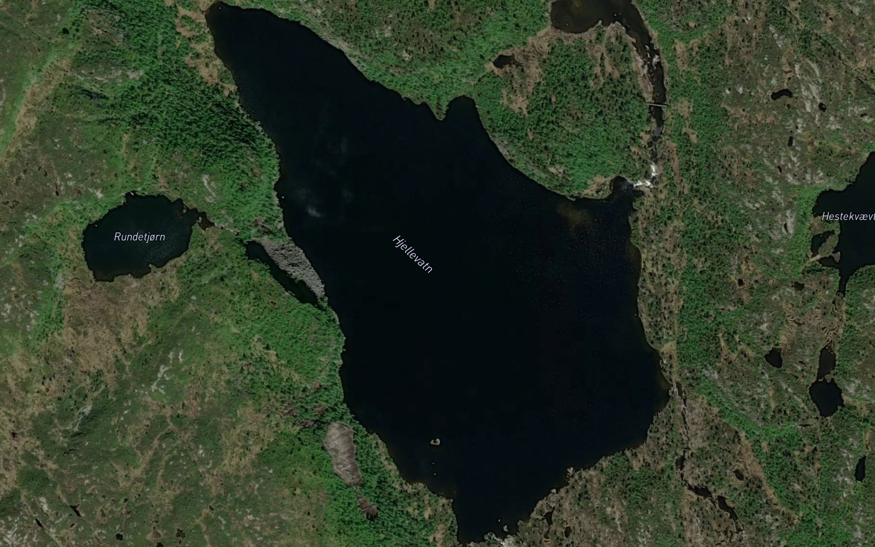 Satellite map of the Jeddevatn