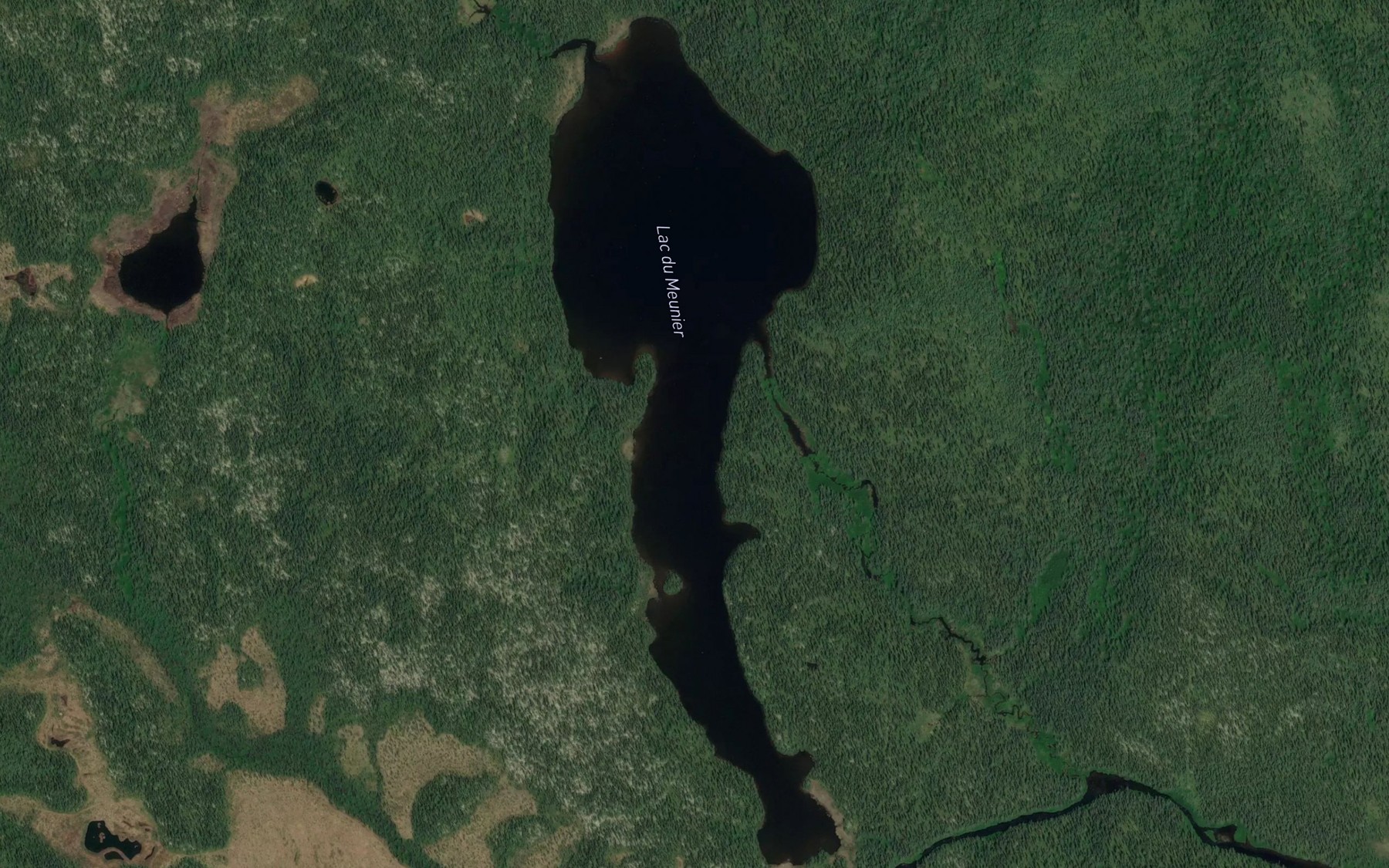 Satellite map of the Lac du Meunier