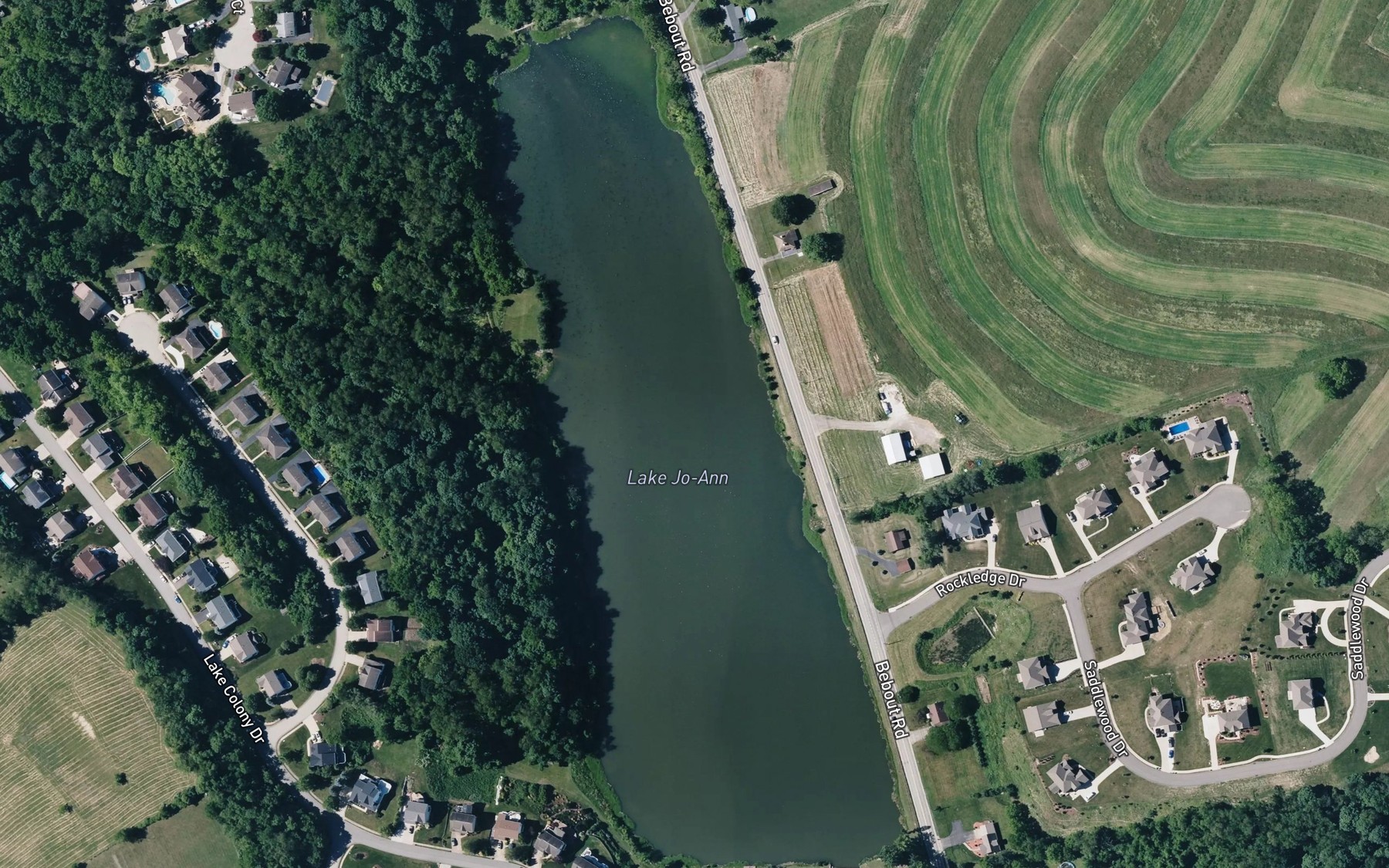 Satellite map of the Lake Jo-Ann